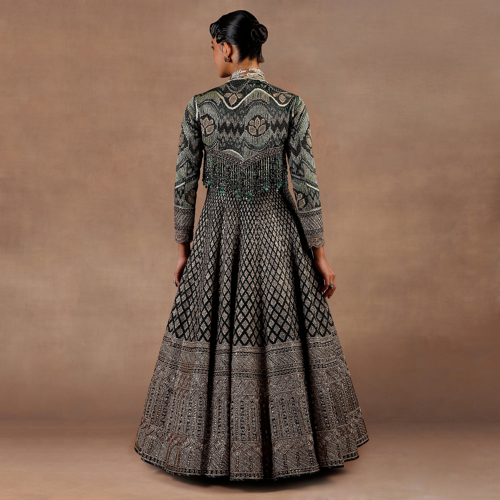 Emerald Ombre Anarkali Set | EAST