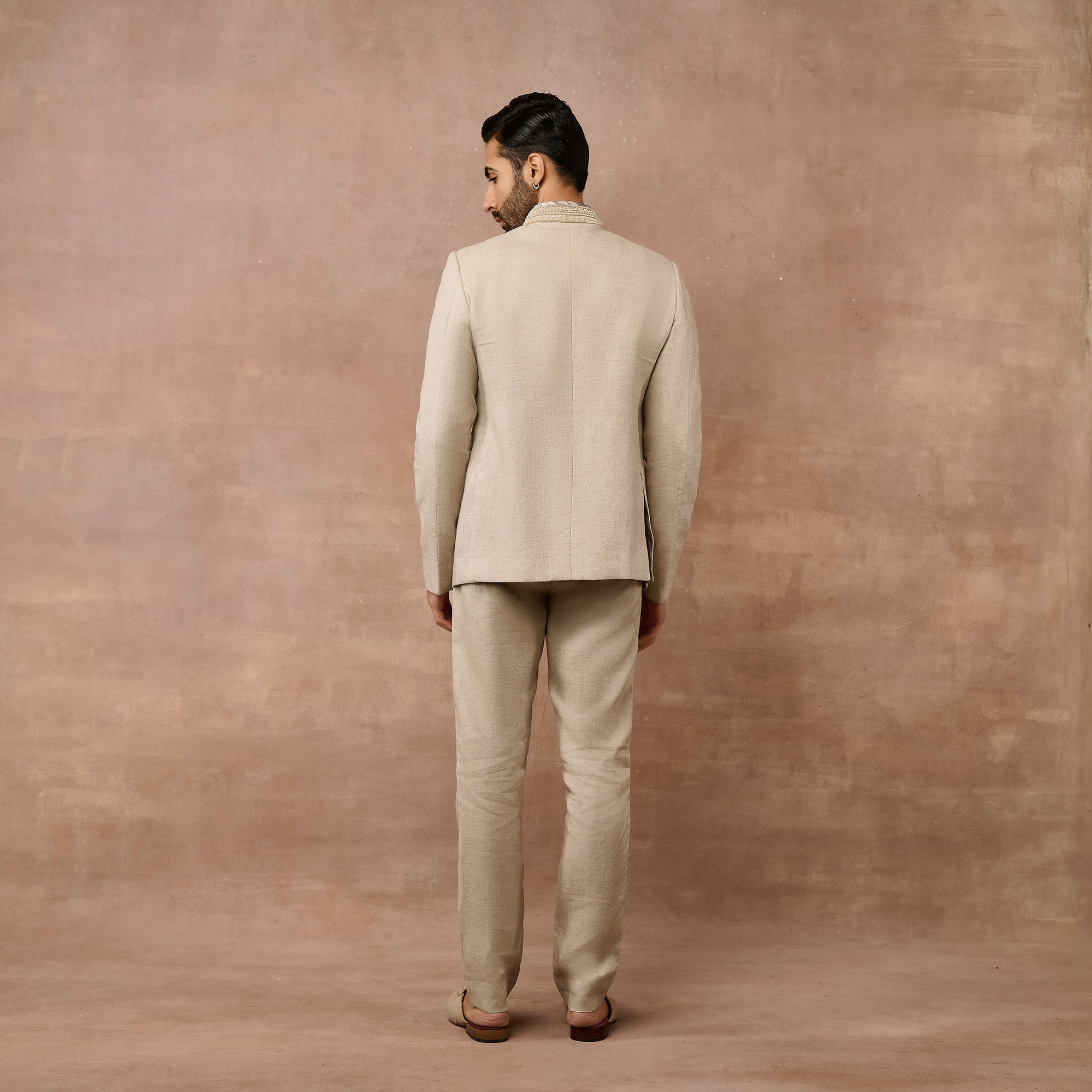 Frost Ivory Bandhgala Set | EAST