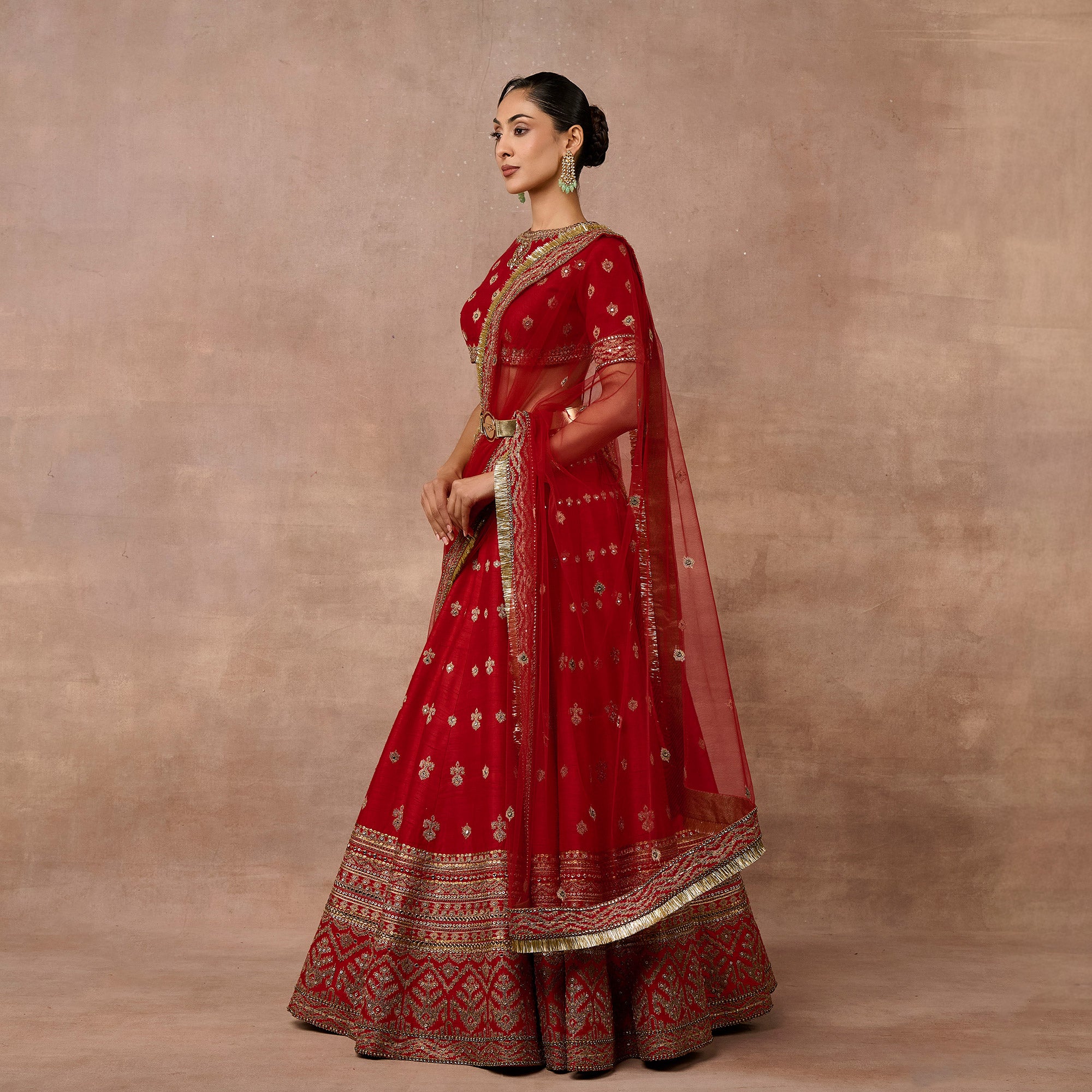 Imperial Red Lehenga Set | EAST