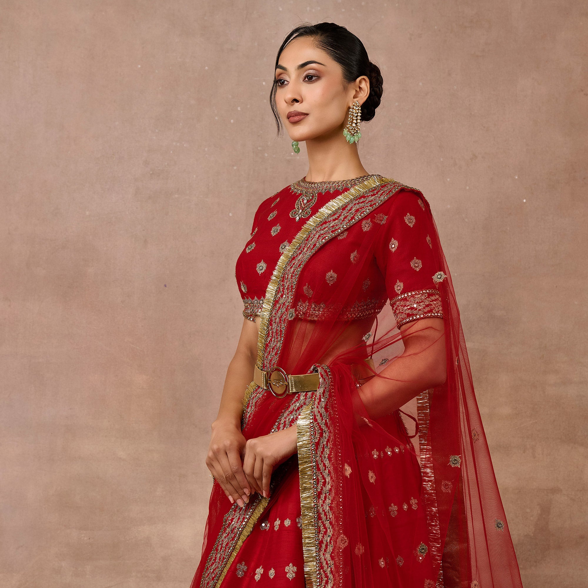 Imperial Red Lehenga Set | EAST