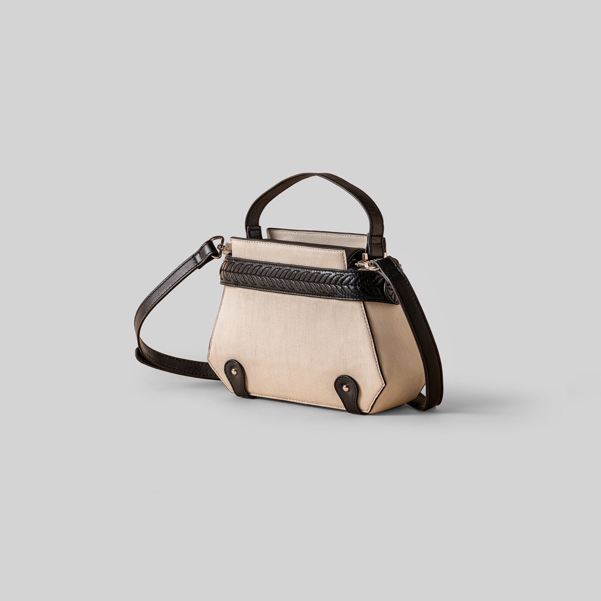 Ivory - Noir Phoenix Top Handle Bag