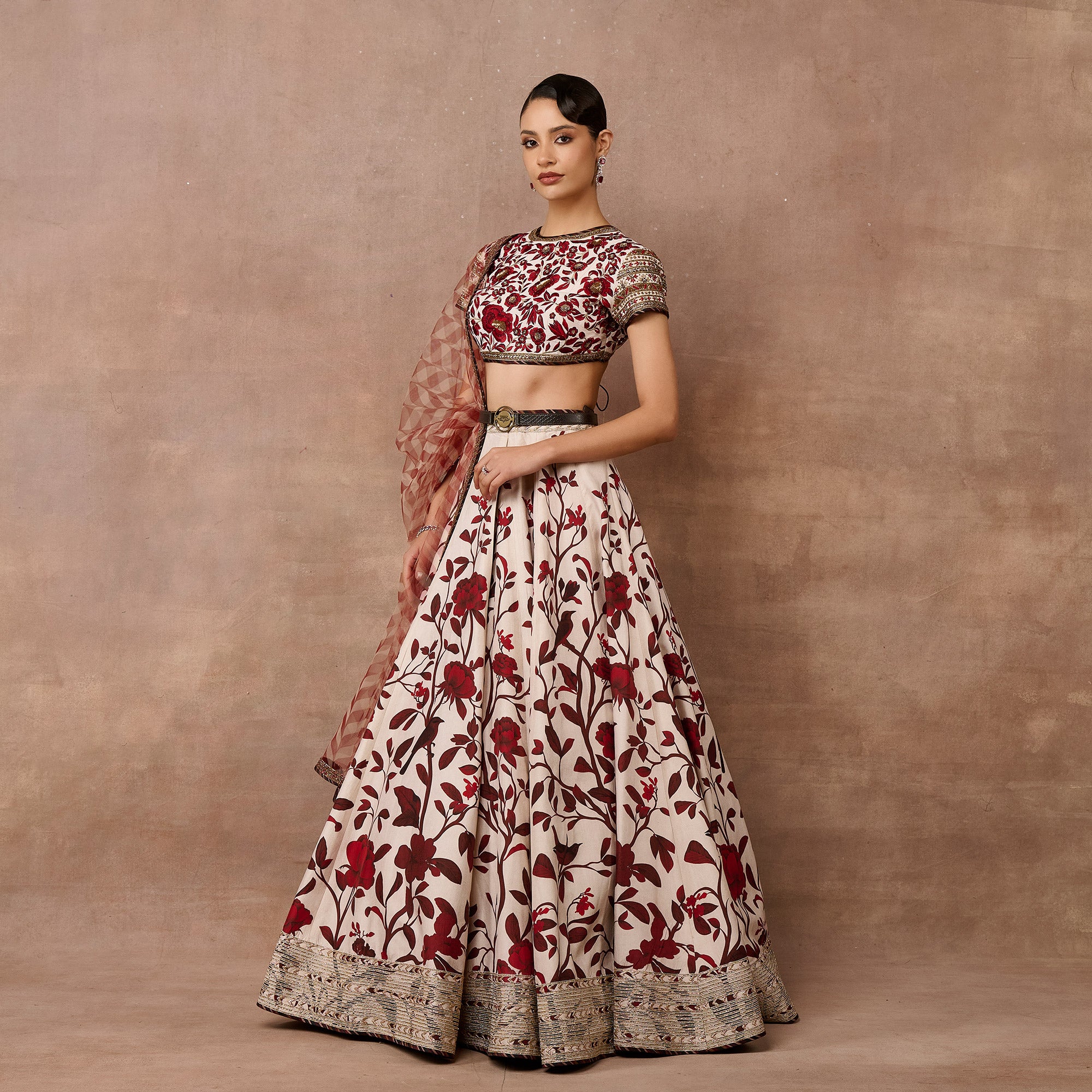 Ivory - Red Skirt Set | EAST
