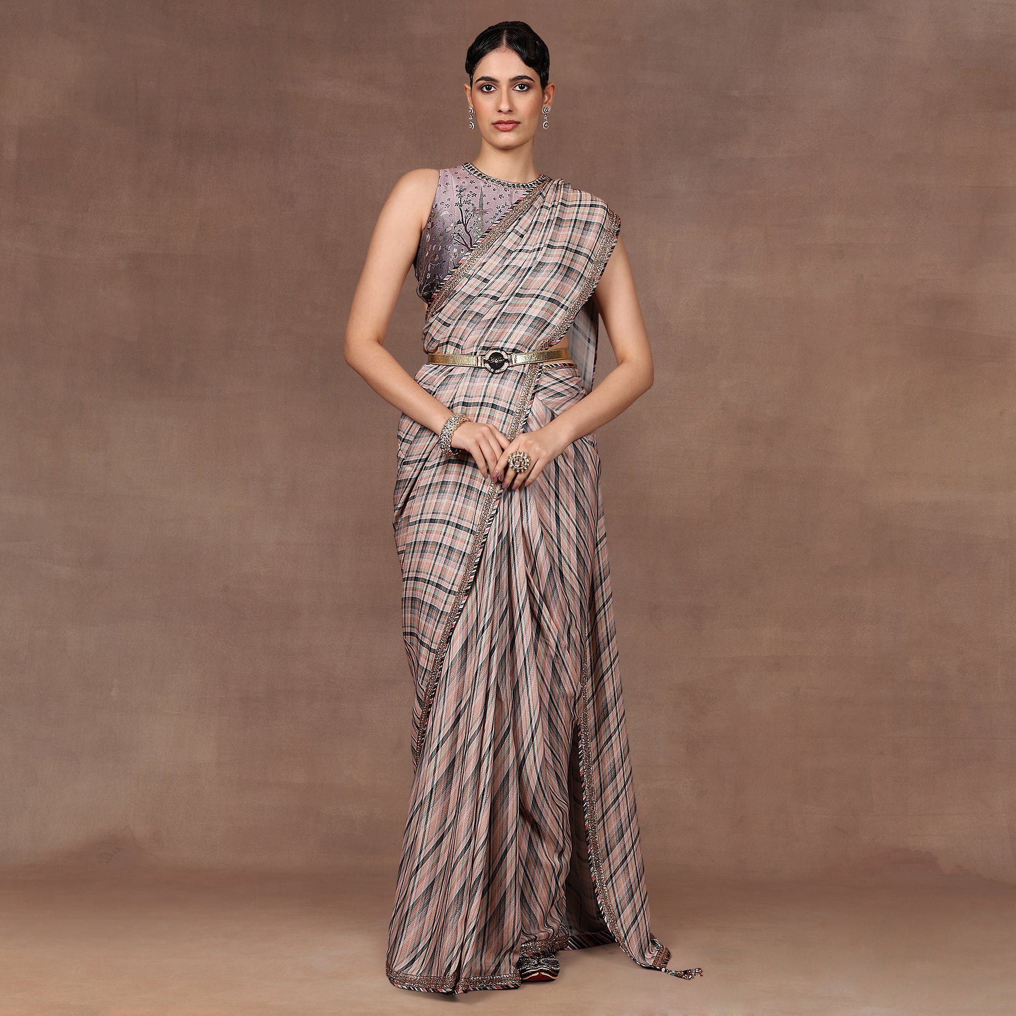 Mave Pink Ombre Saree Set | EAST