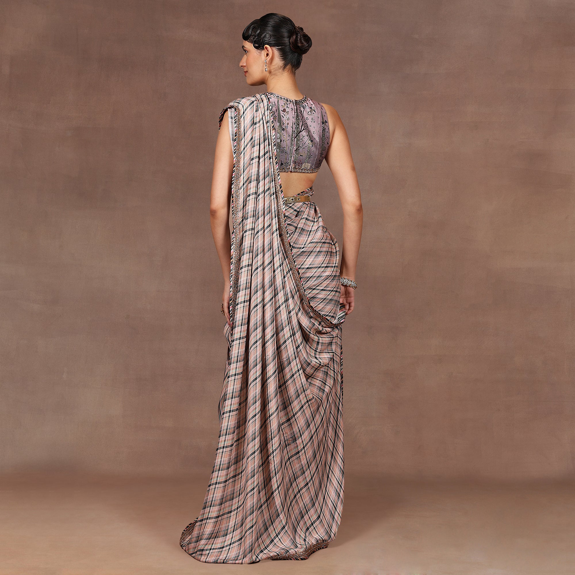 Mave Pink Ombre Saree Set | EAST