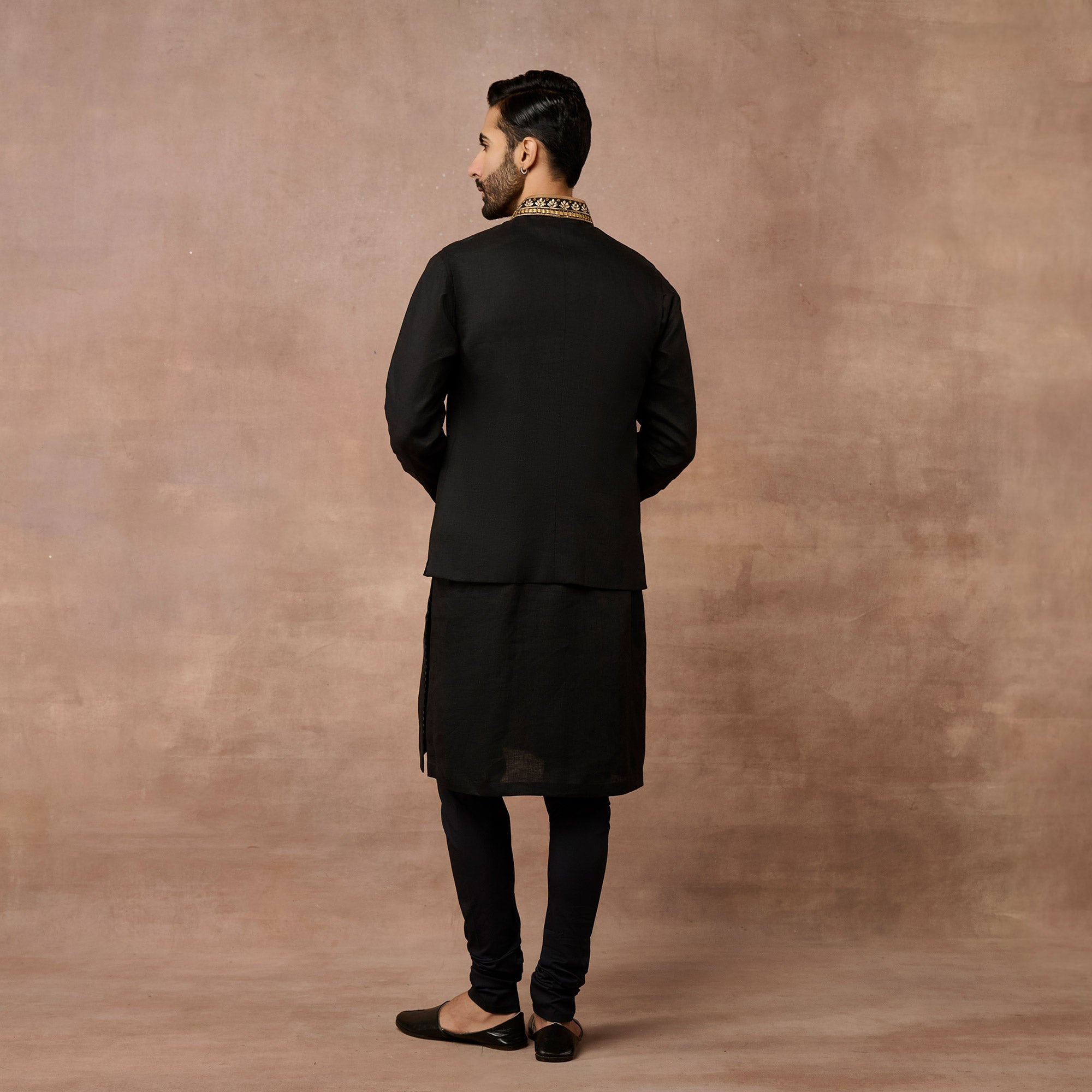 Midnight Black Nehru Jacket | EAST