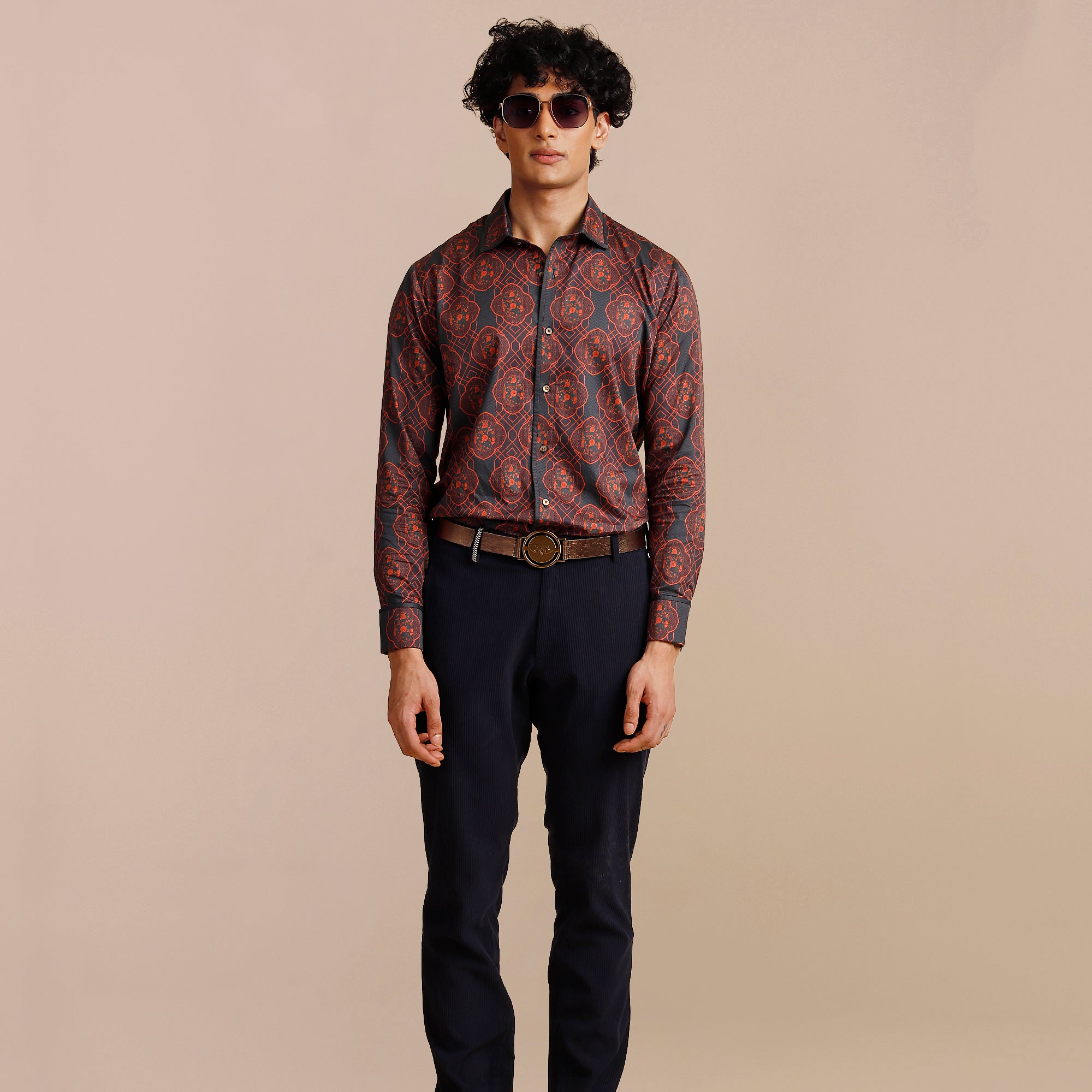 Midnight Blue - Burgundy Shirt | SATT