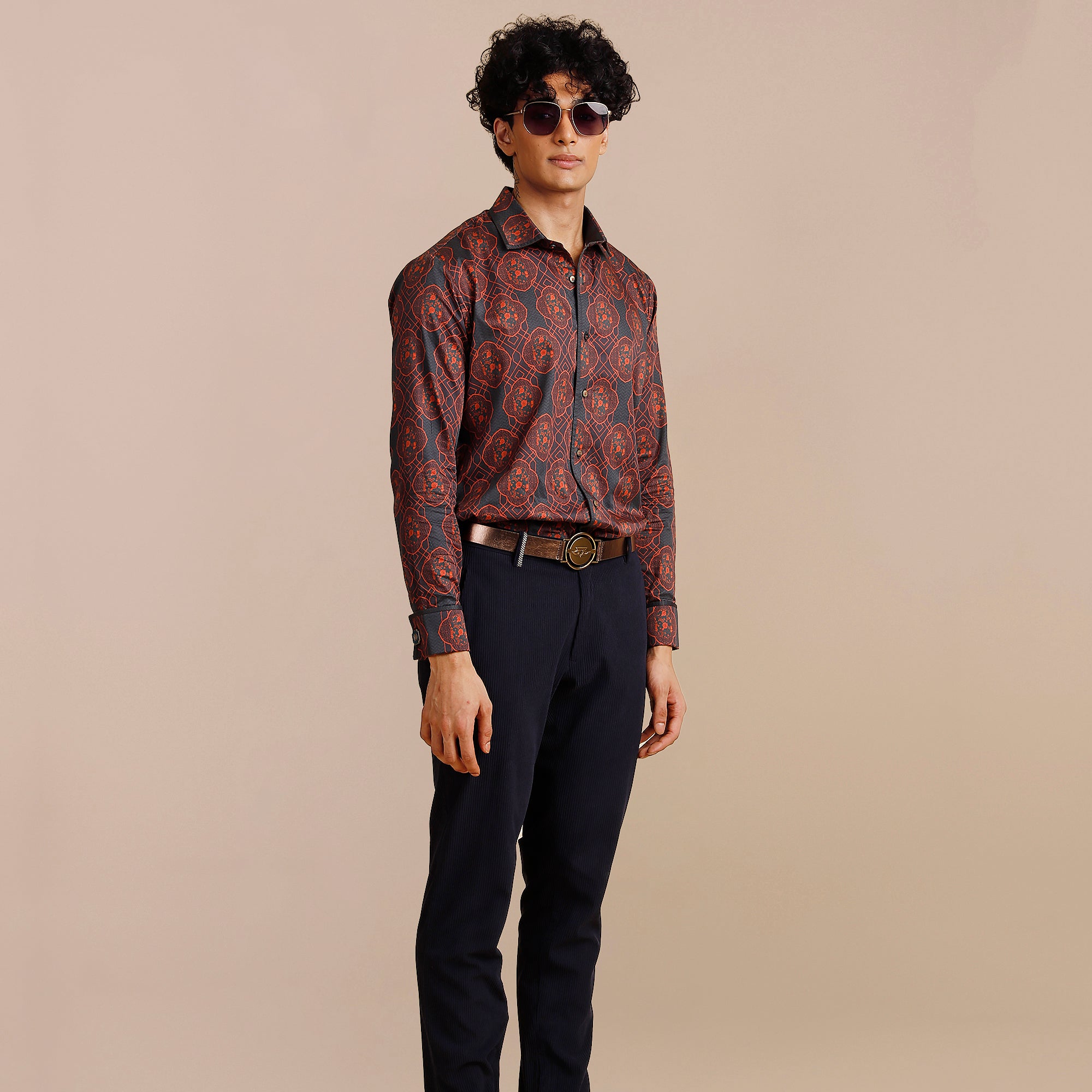 Midnight Blue - Burgundy Shirt | SATT