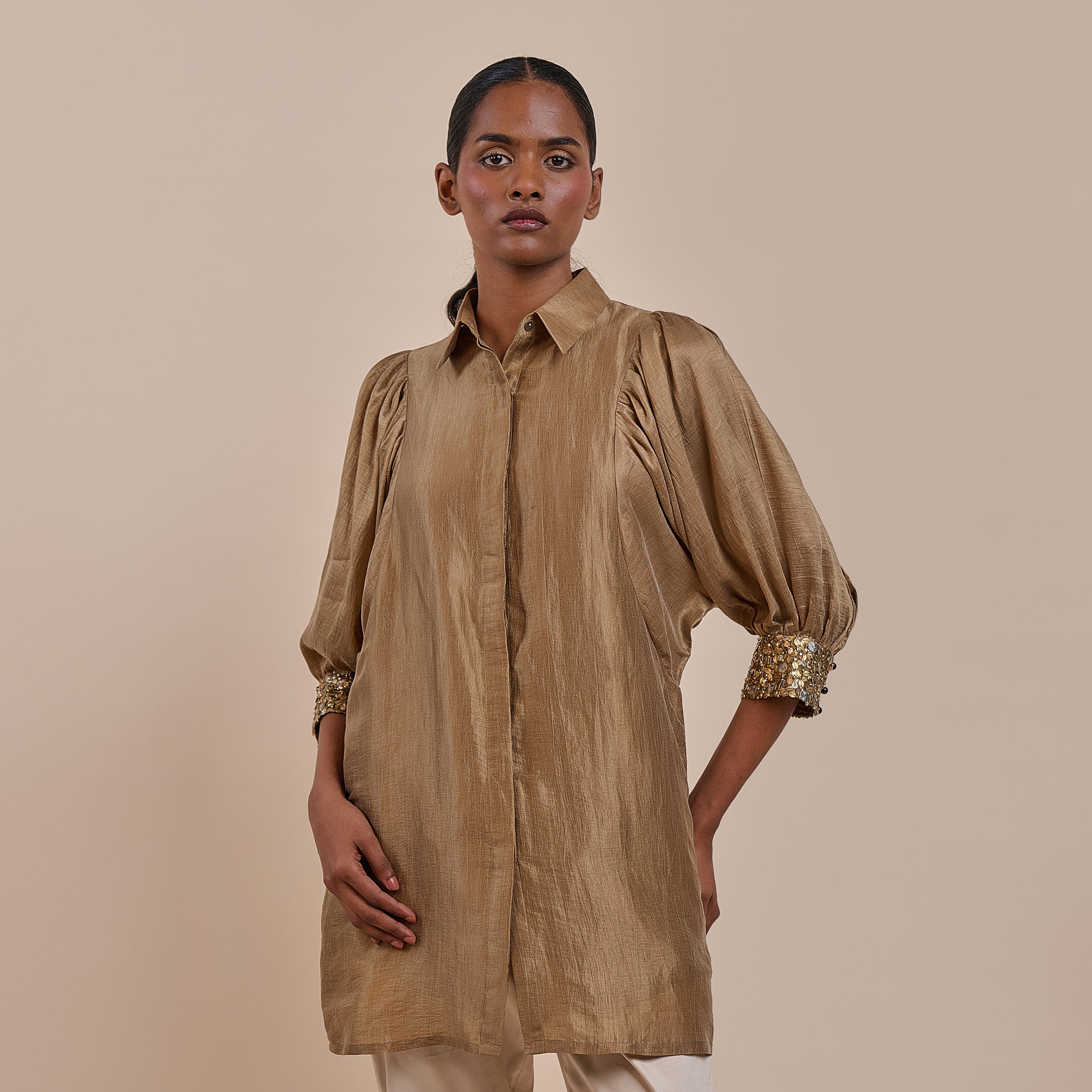 Bronze Beige Tunic | ATTH
