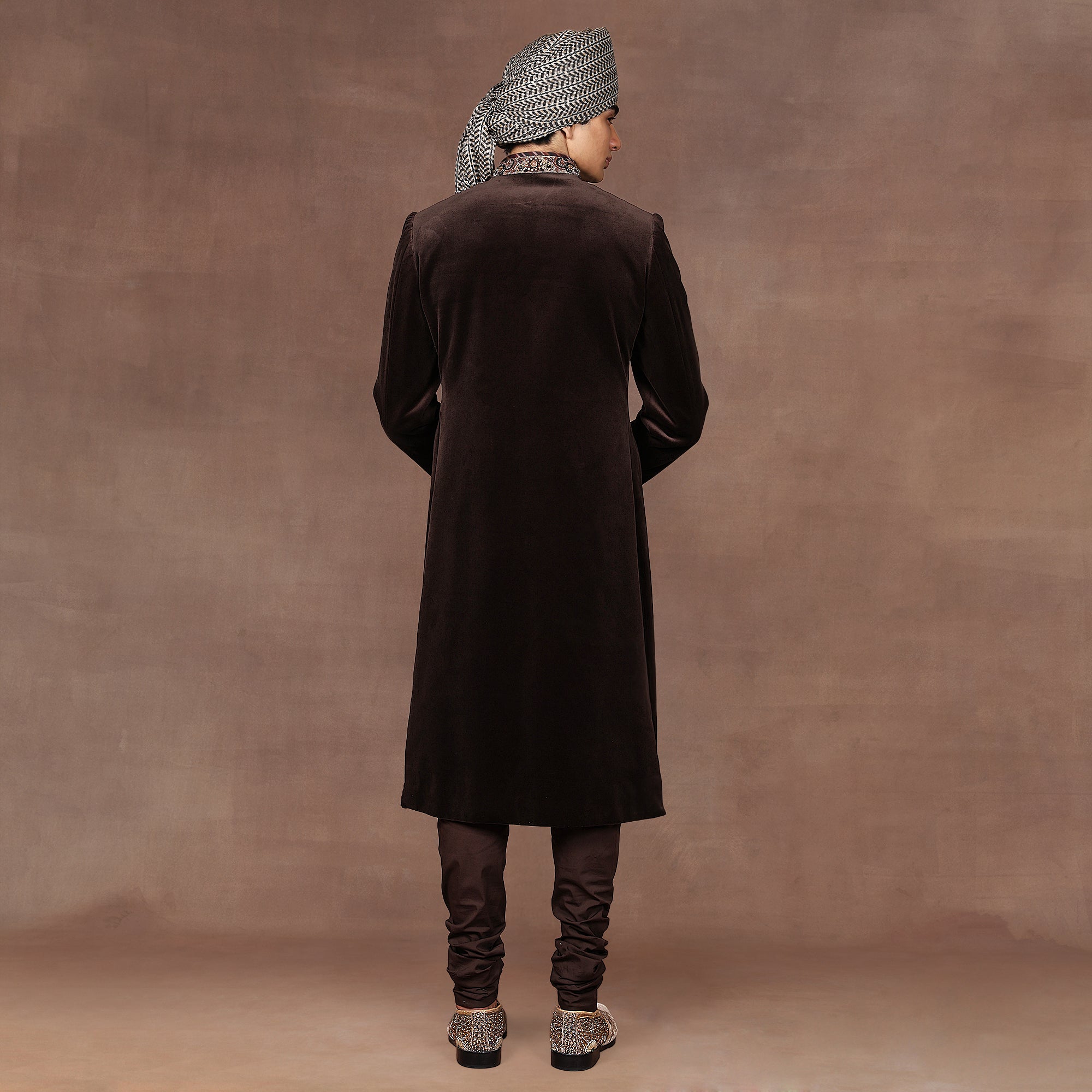 Mocha Brown Sherwani Set | EAST
