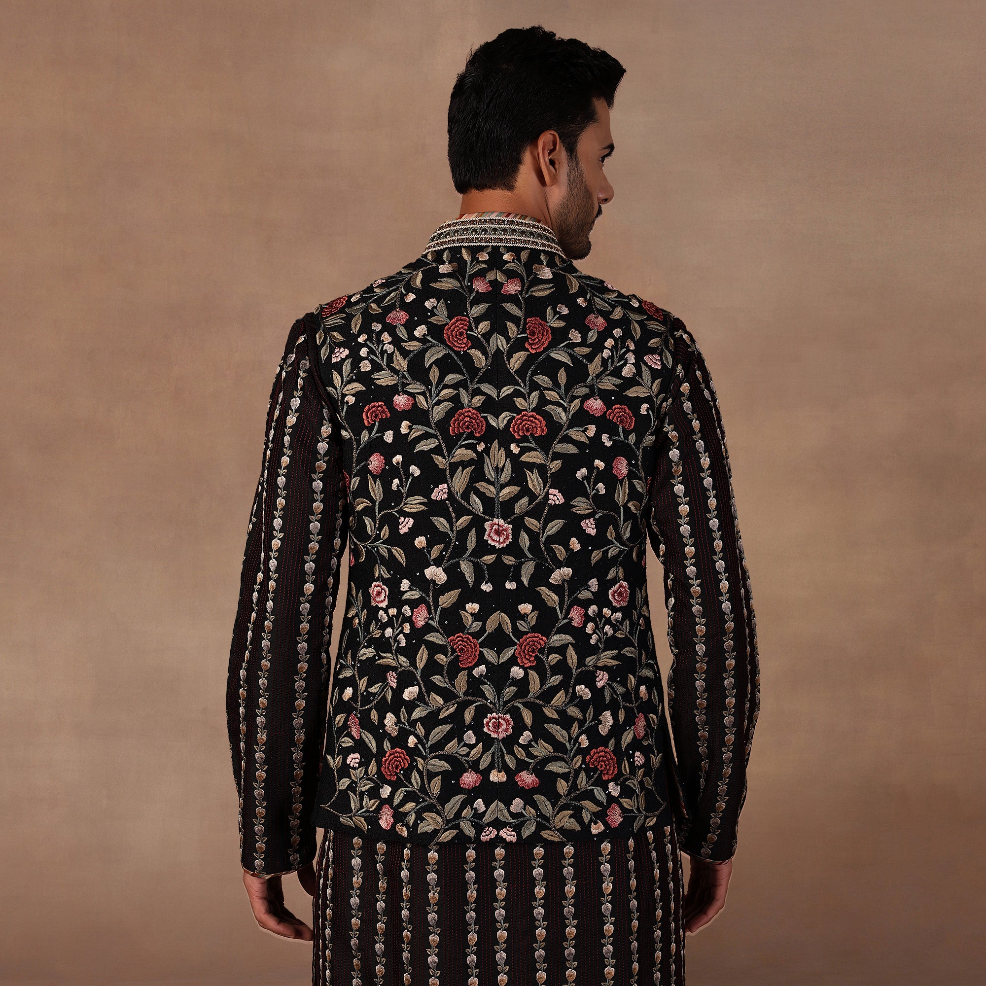 Noir Black Nehru Jacket Set | EAST