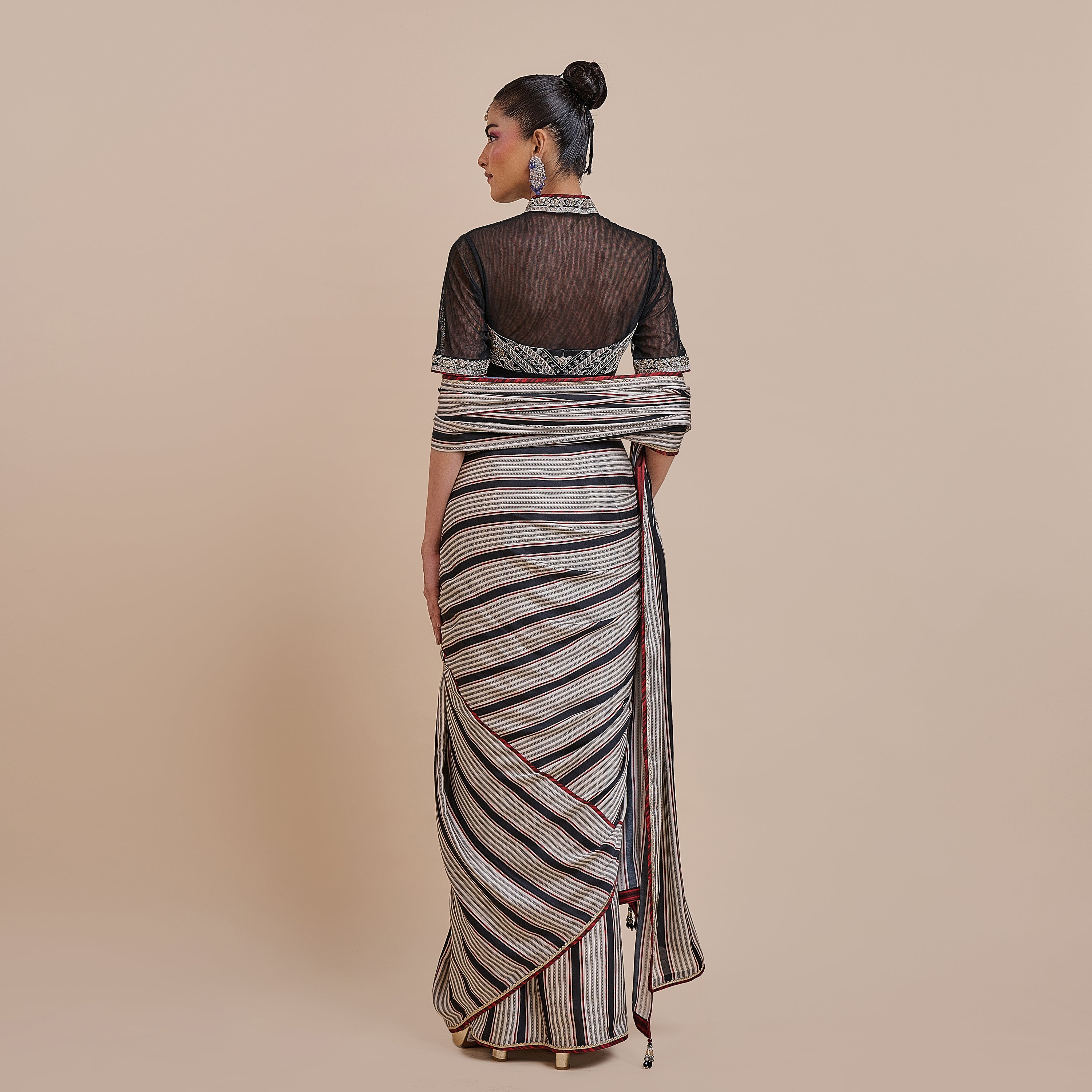 Noir - Ivory Saree Set | ATTH