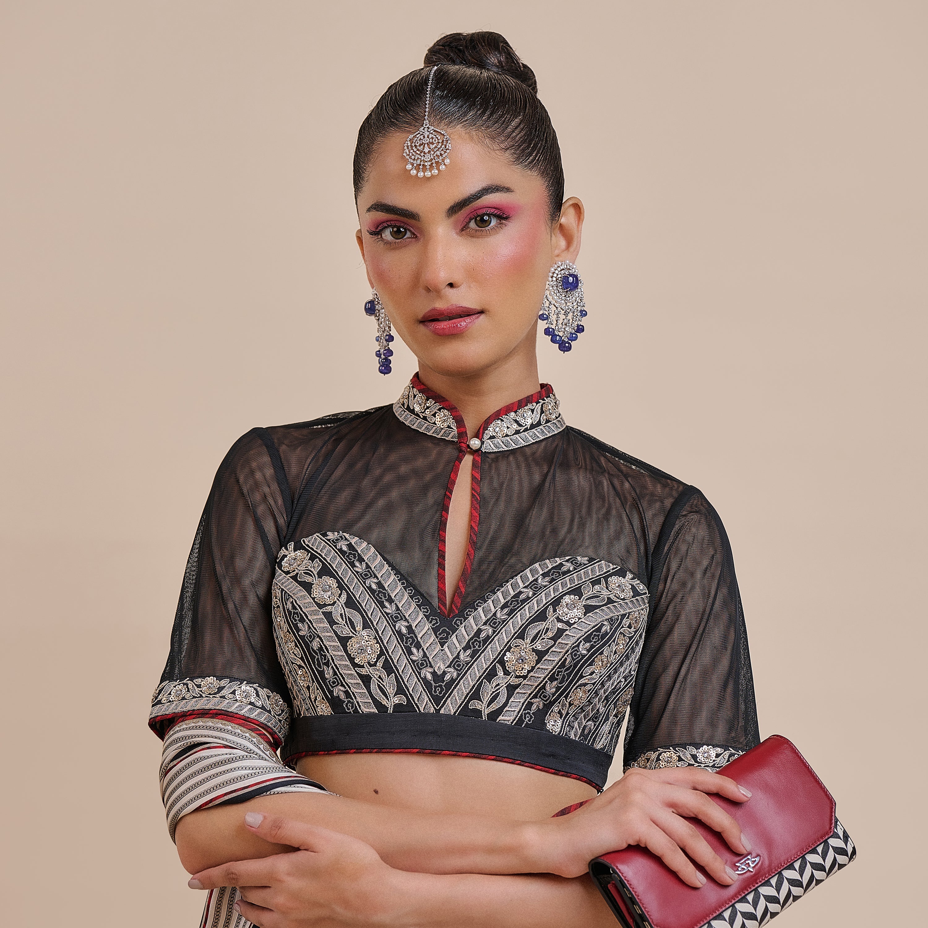 Noir - Ivory Saree Set | ATTH