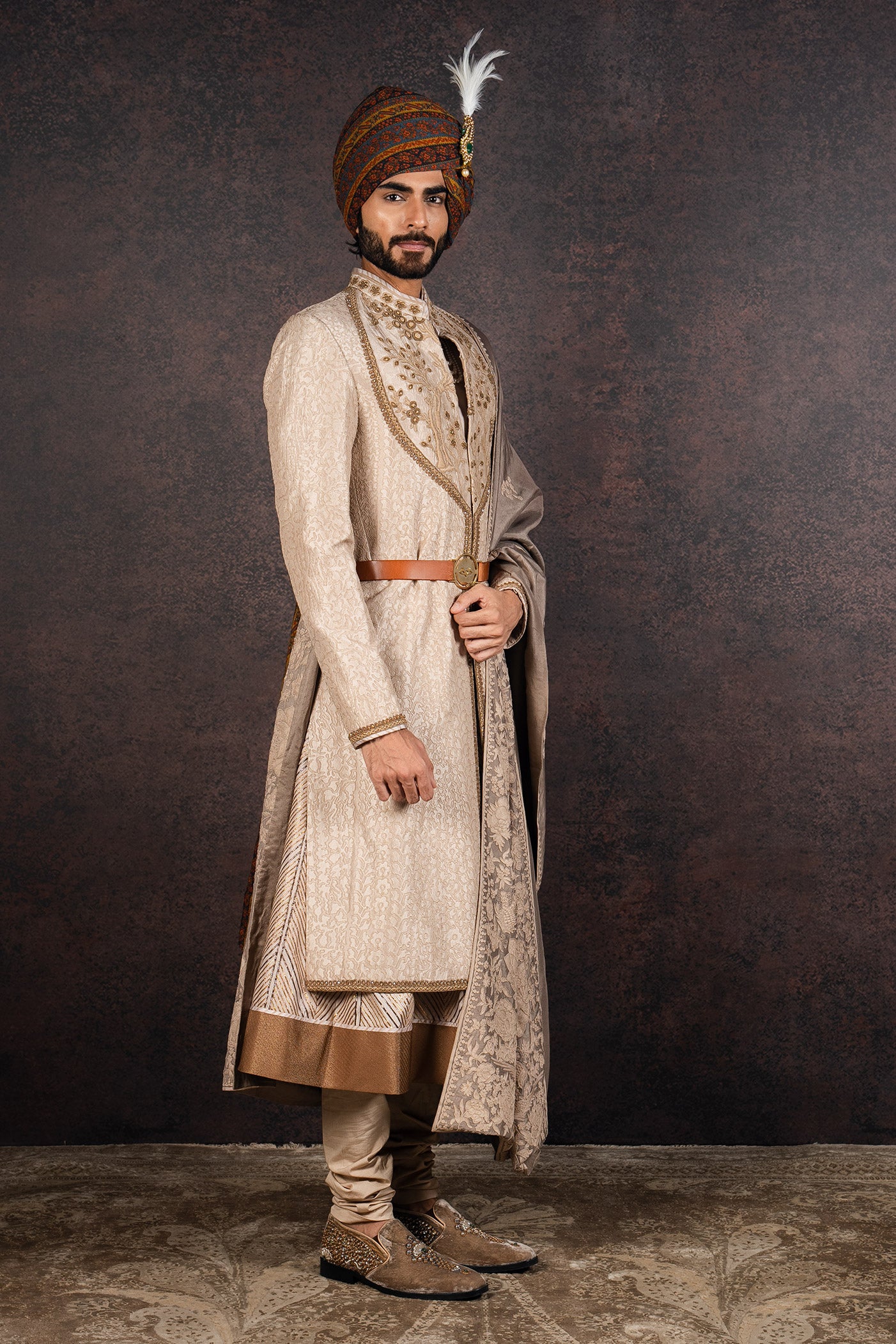 Nugrey Embroidered Sherwani Set | MURAQQA