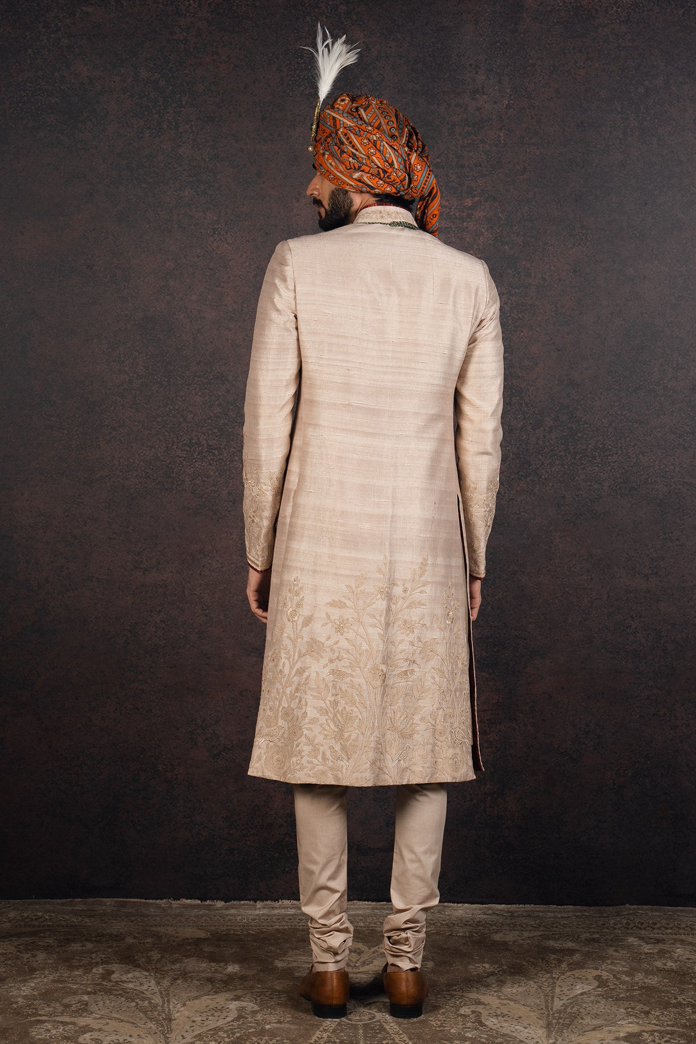 Nugrey Monochrome Sherwani Set | MURAQQA