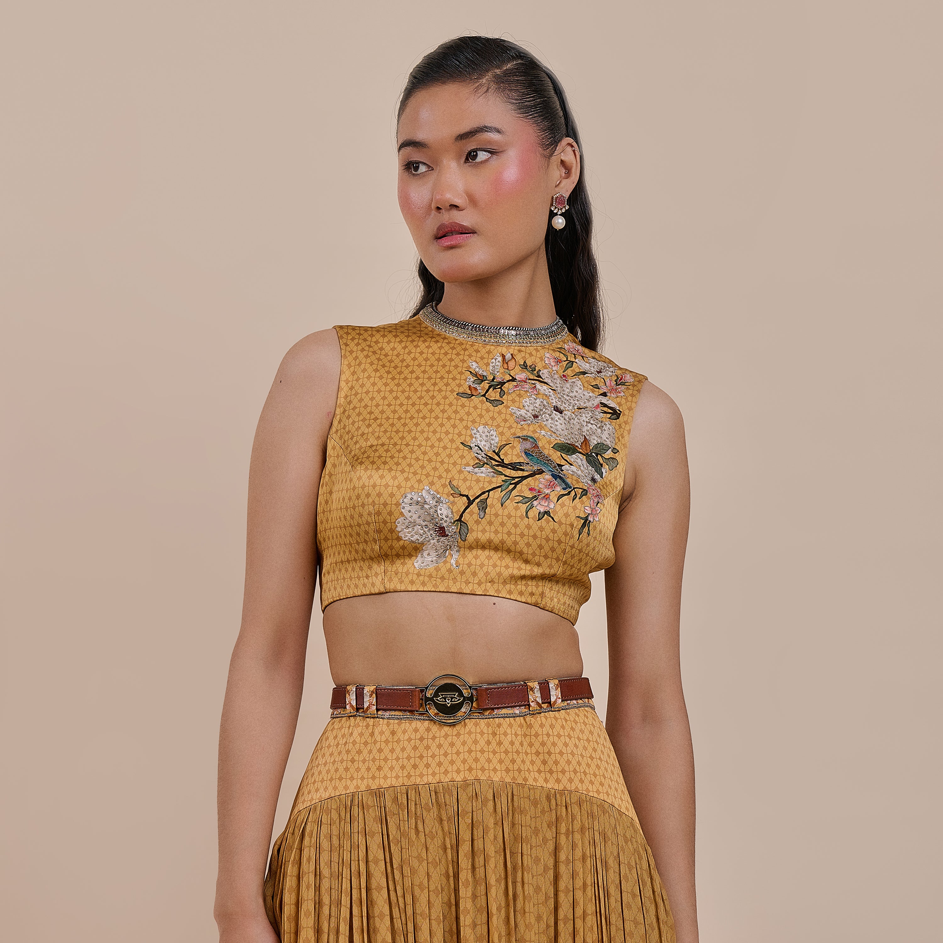Ochre Mustard Skirt Set | ATTH