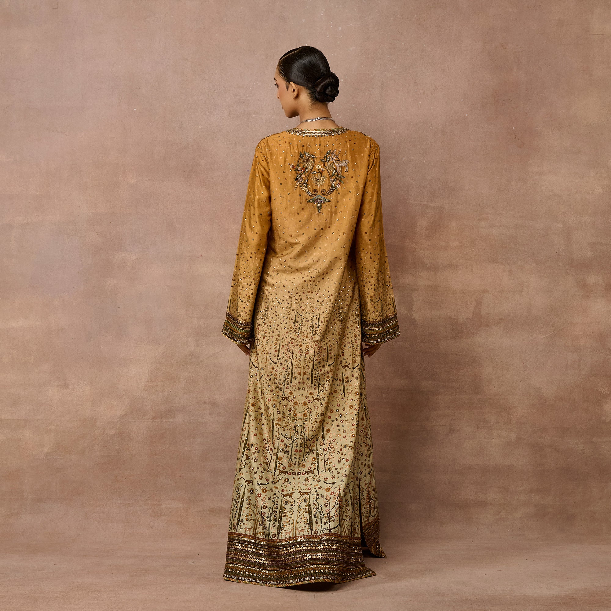 Ochre Yellow Ombre Kaftan | EAST