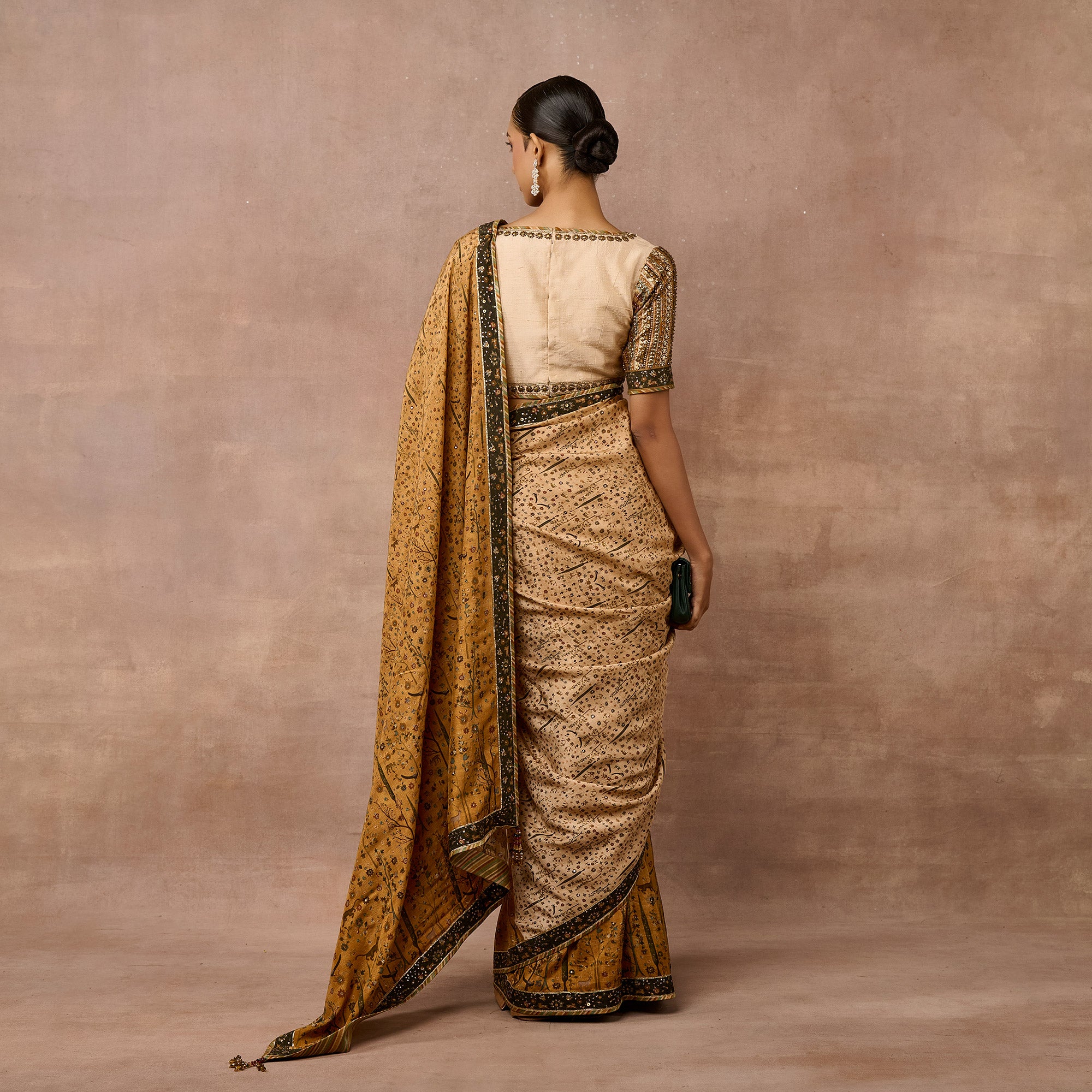 Ochre Yellow Saree Set | EAST