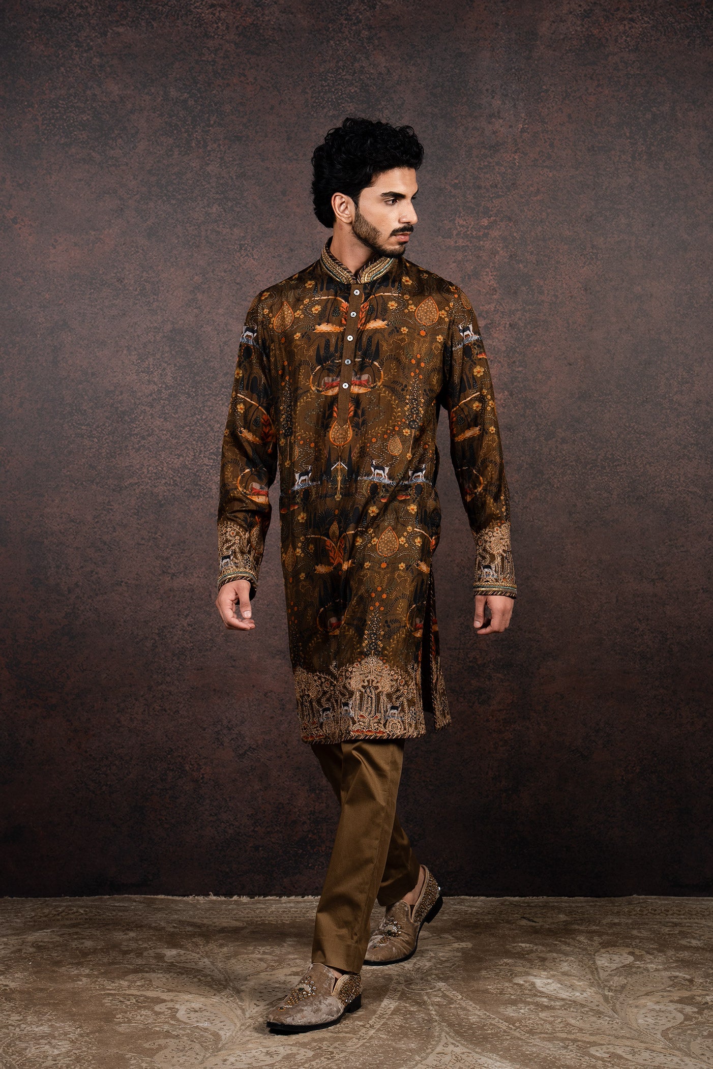 Olive Mustard Kurta Set | MURAQQA