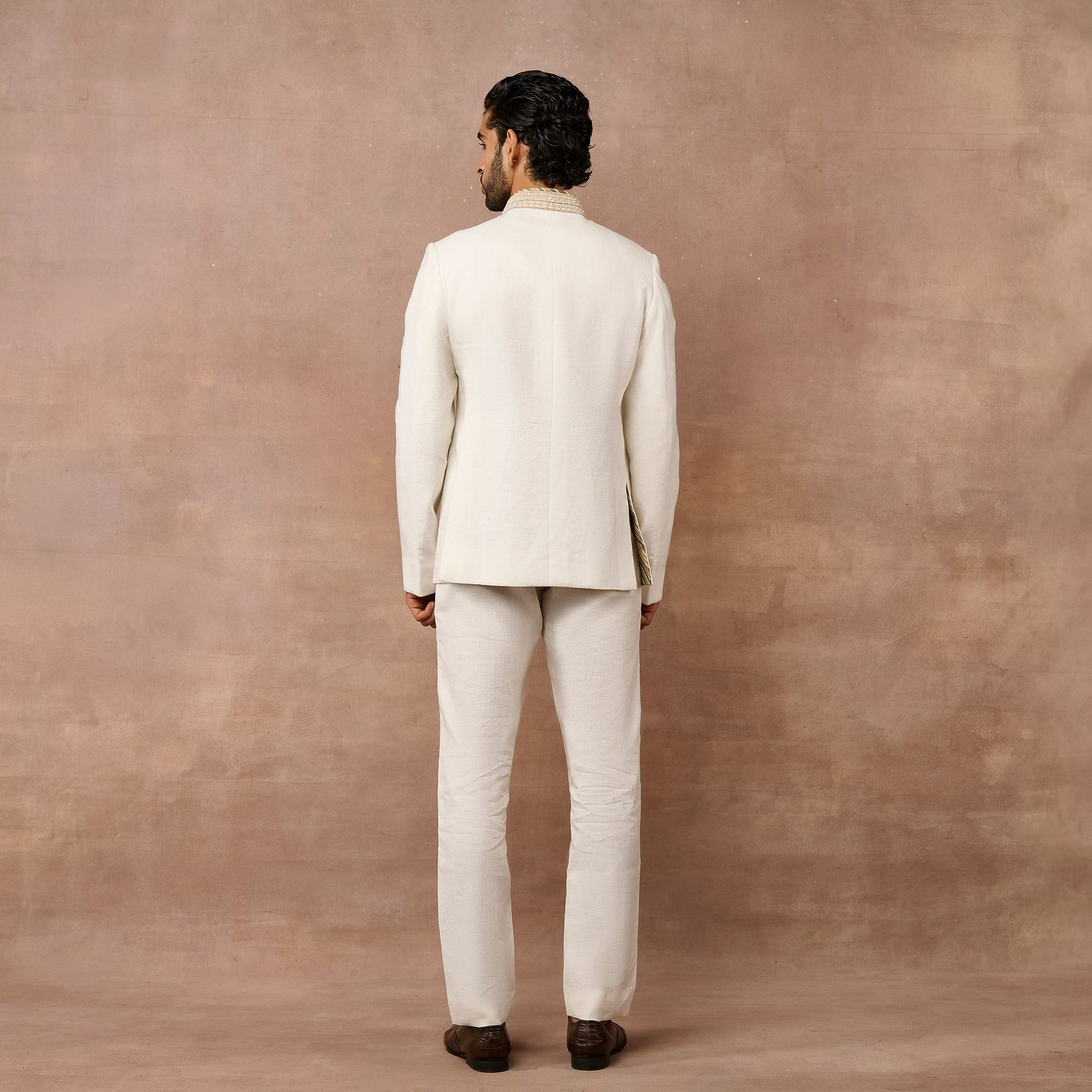 Pearl Ivory Bandhgala Set | EAST
