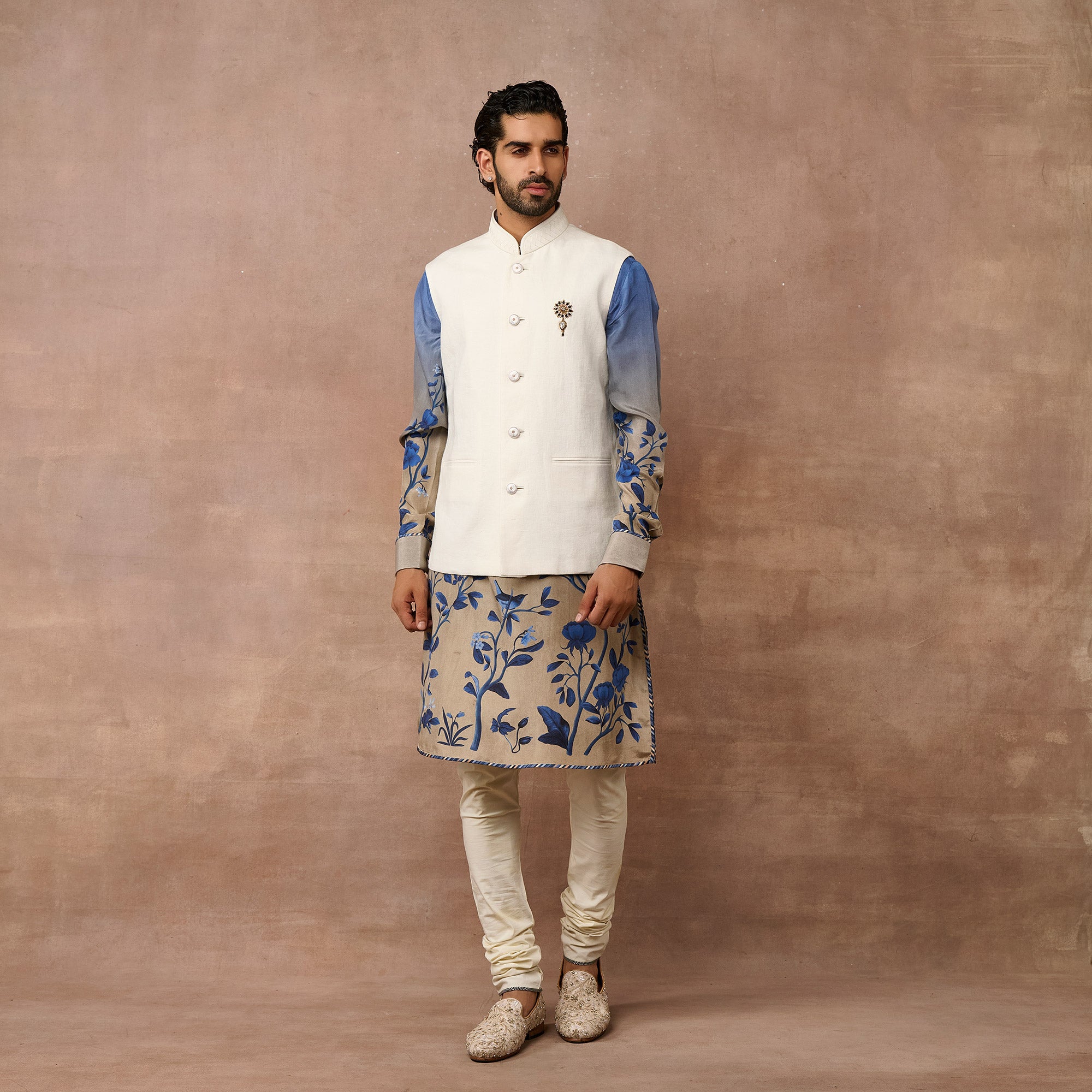Pearl Ivory Nehru Jacket | EAST