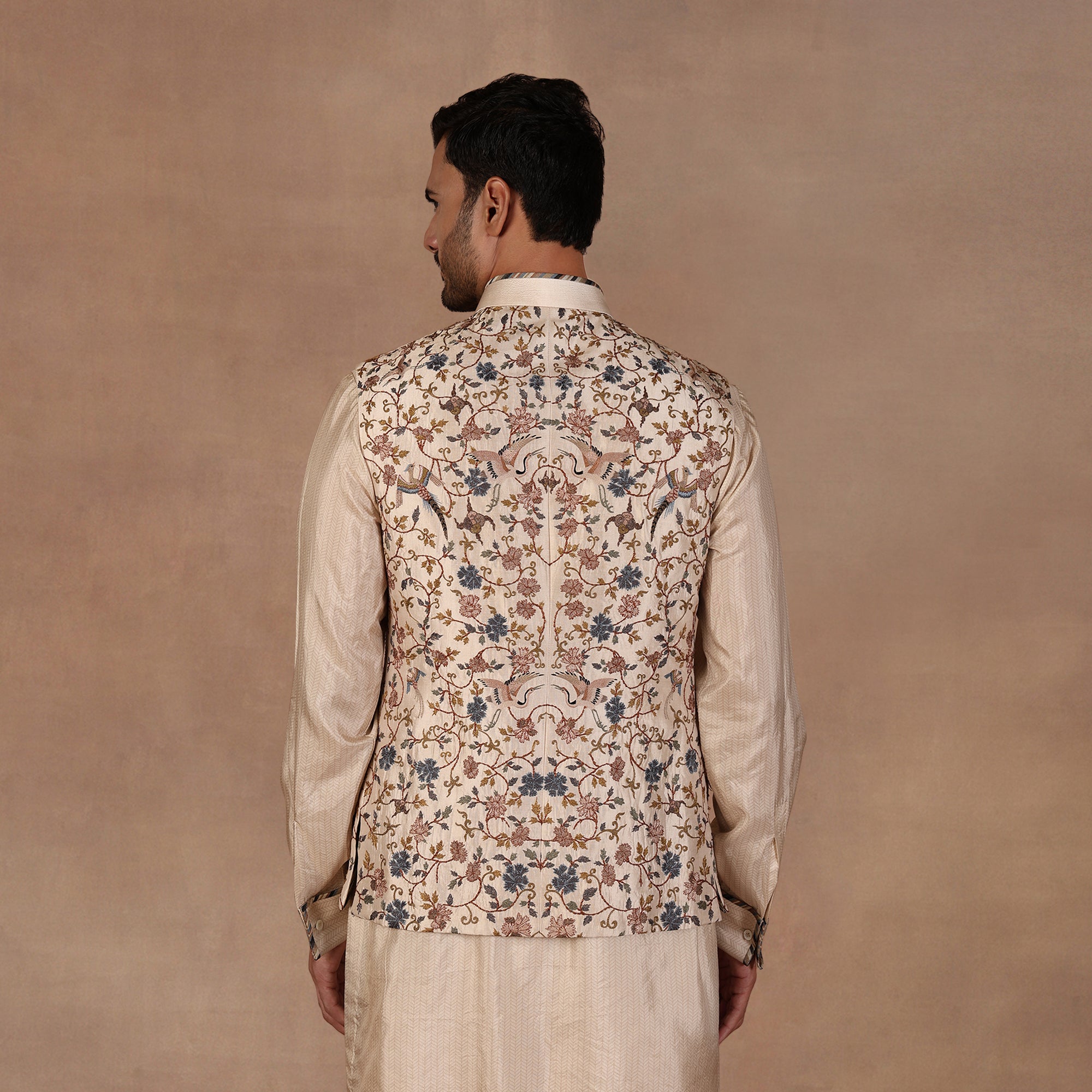 Pearl Ivory Nehru Jacket Set | EAST