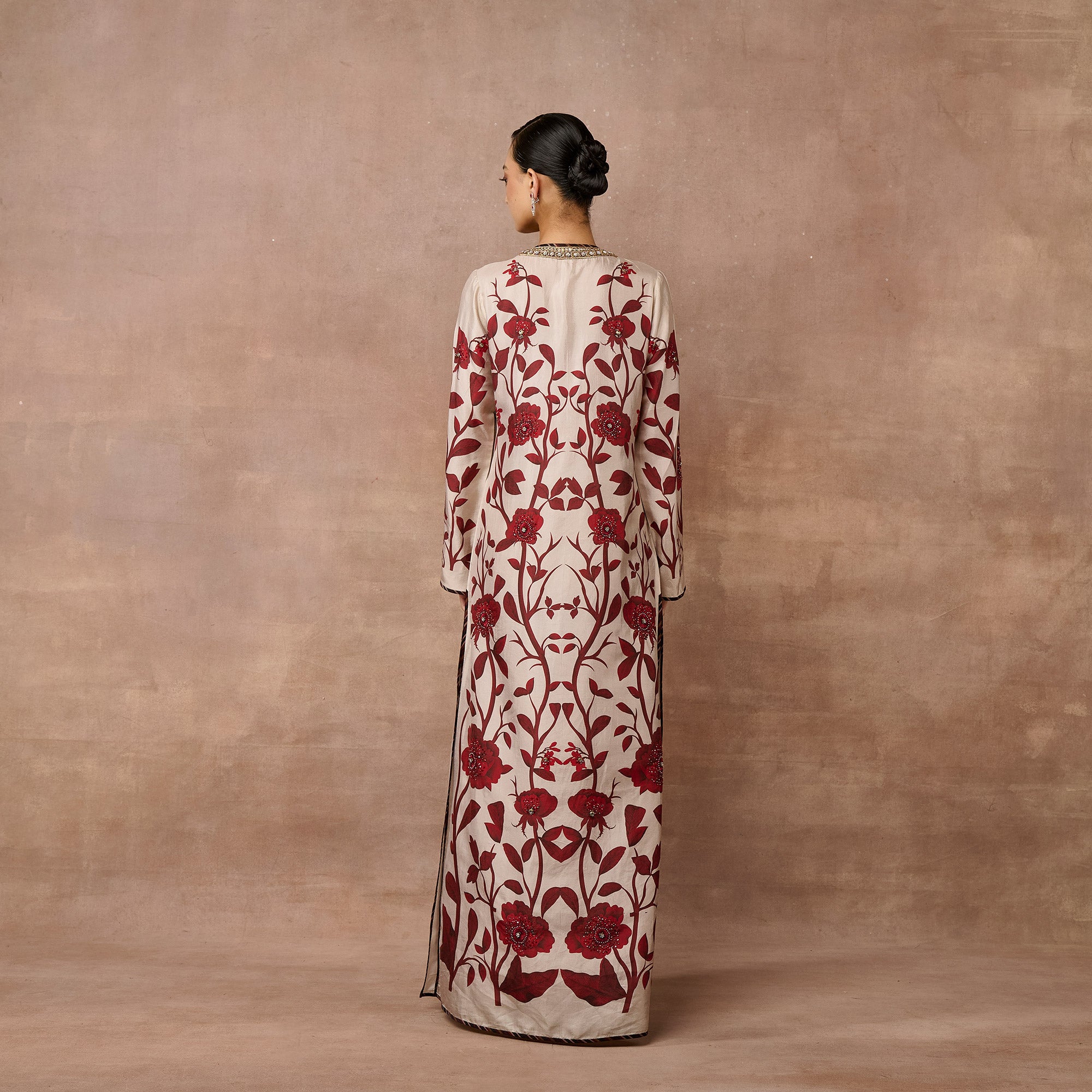 Pearl Ivory - Red Kaftan | EAST