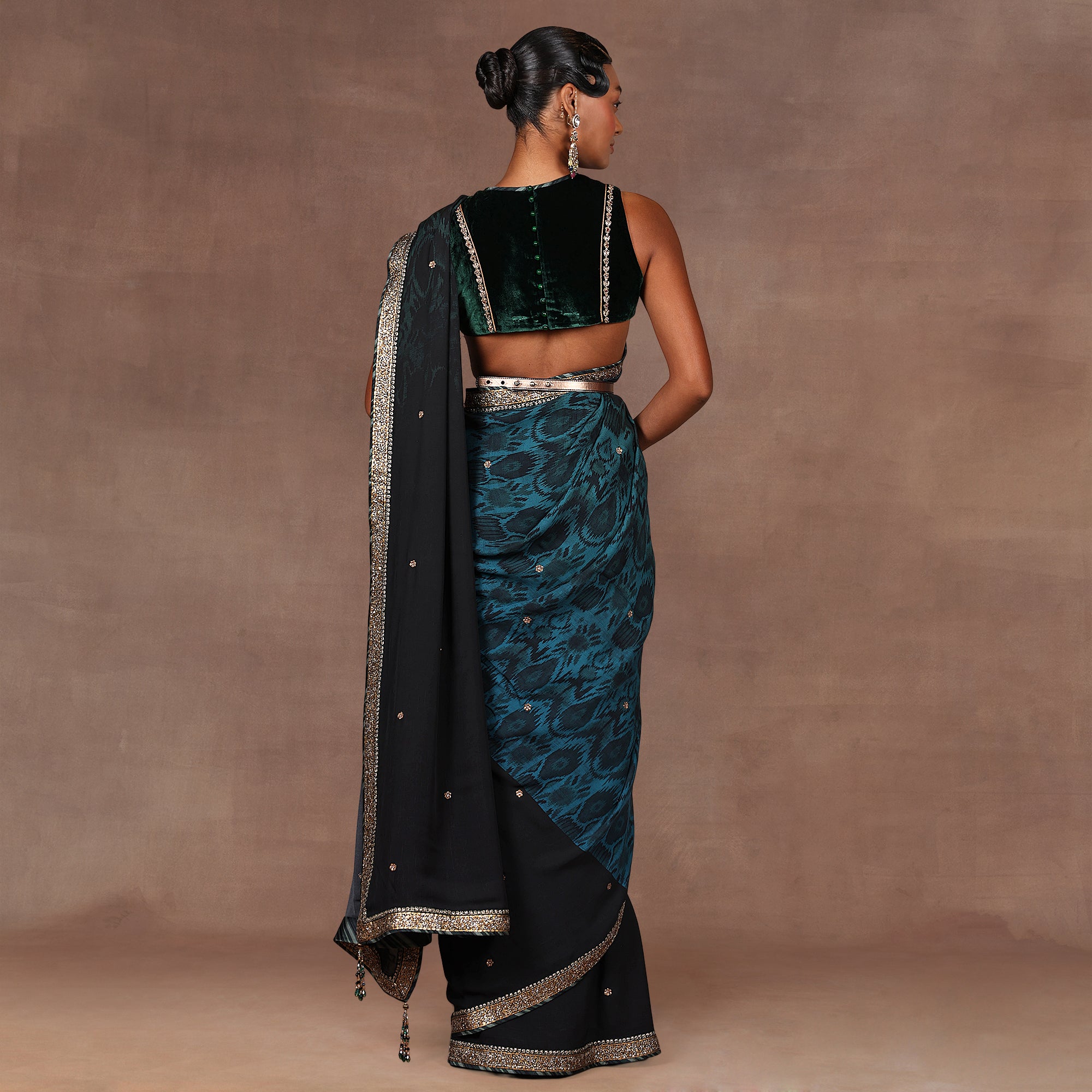 Pine Green Saree Set | EAST