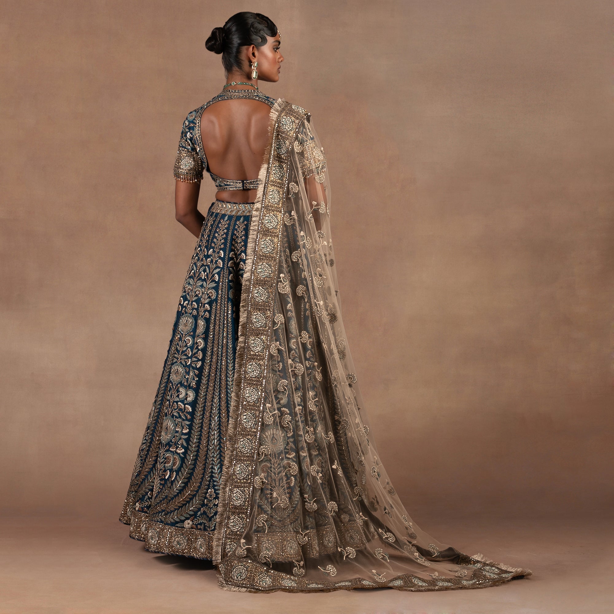 Prussian Blue Lehenga Set | EAST