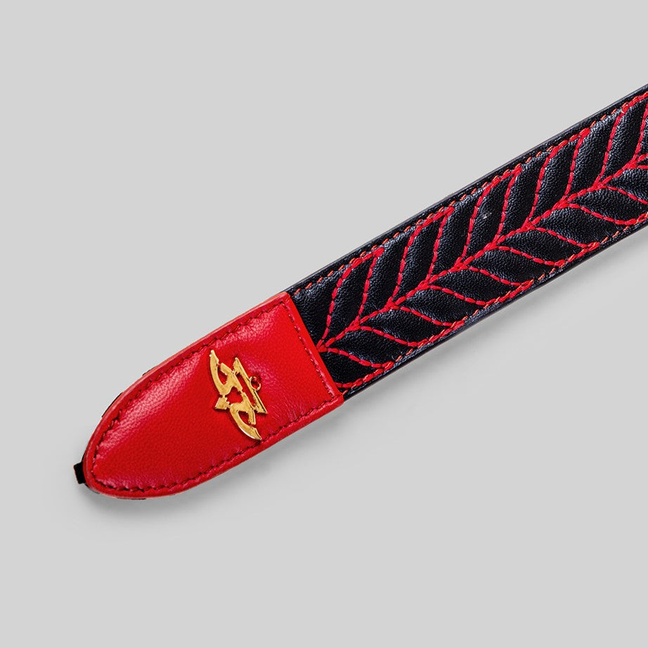 Red - Black Quilted Chevron Hairband