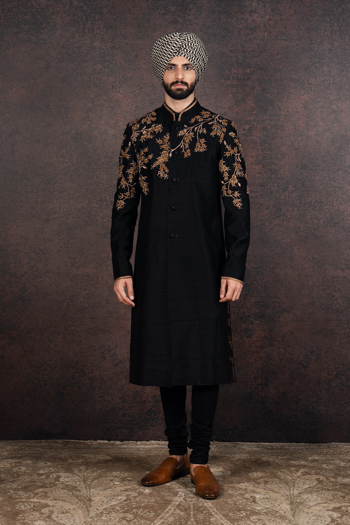 Rich Black Sherwani Set | MURAQQA