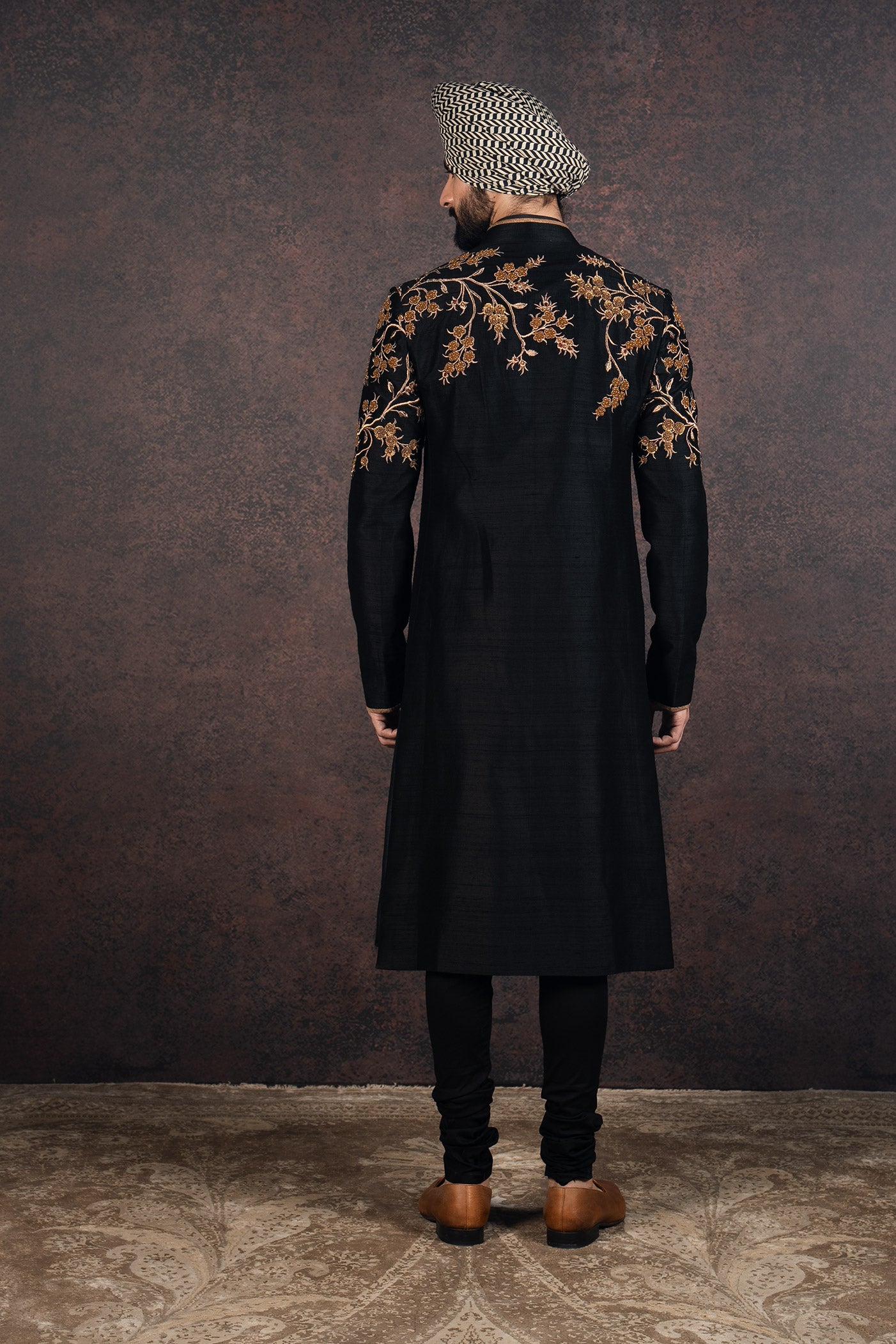 Rich Black Sherwani Set | MURAQQA