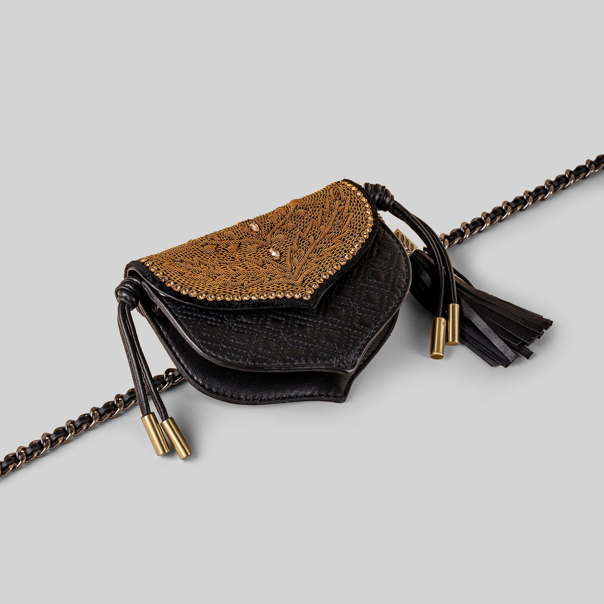 Rust Black Batua Belt Bag