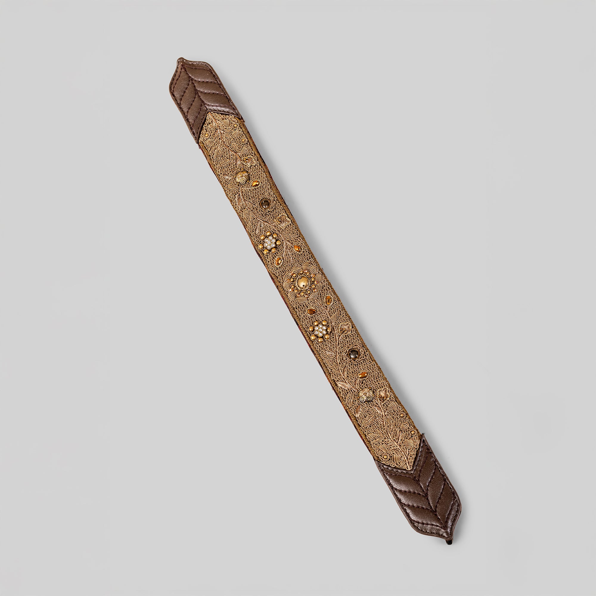 Rust Brown Embroidered Hairband