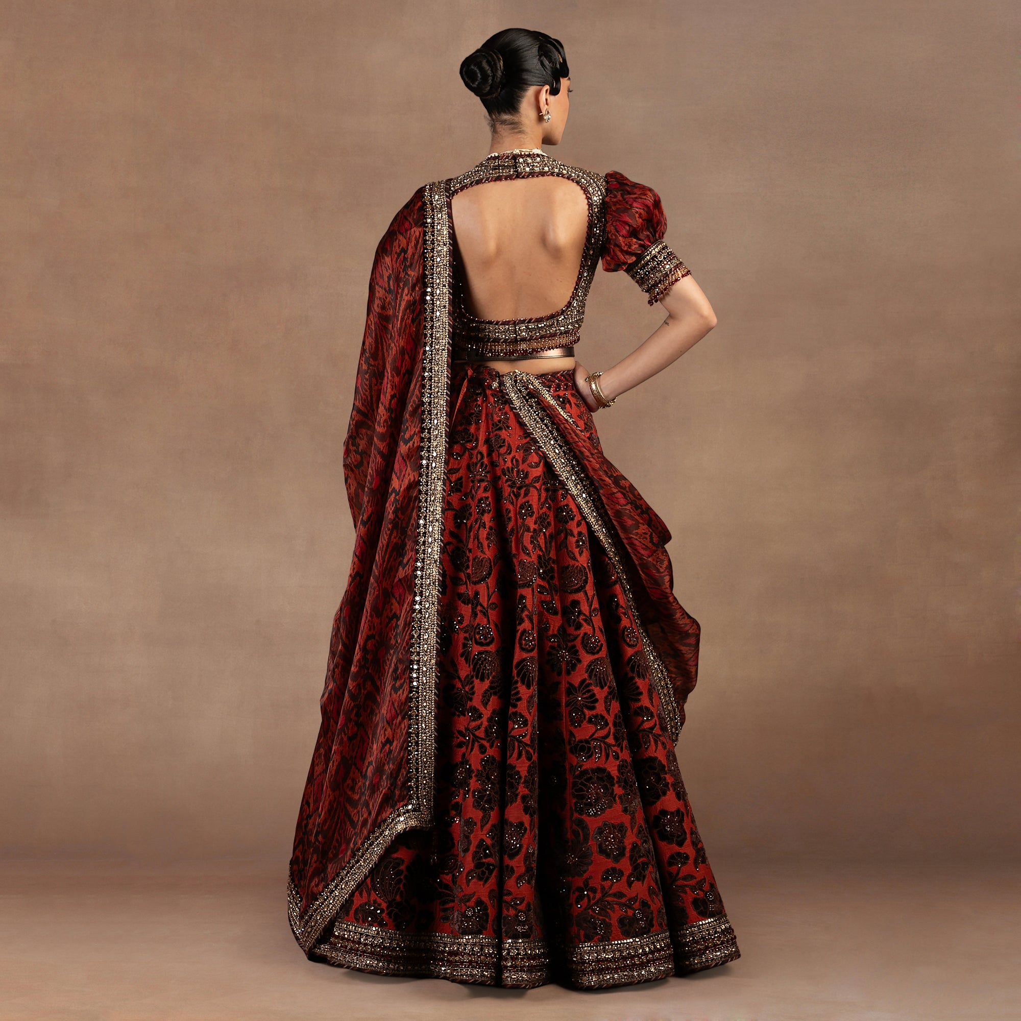 Rust - Chocolate Brown Lehenga Set | EAST