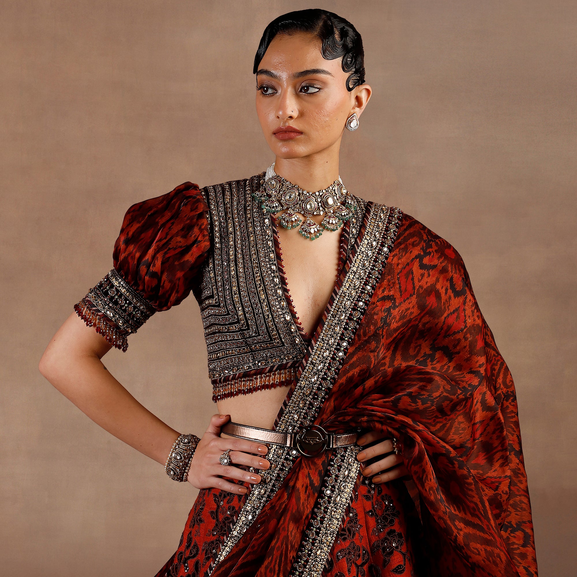 Rust - Chocolate Brown Lehenga Set | EAST