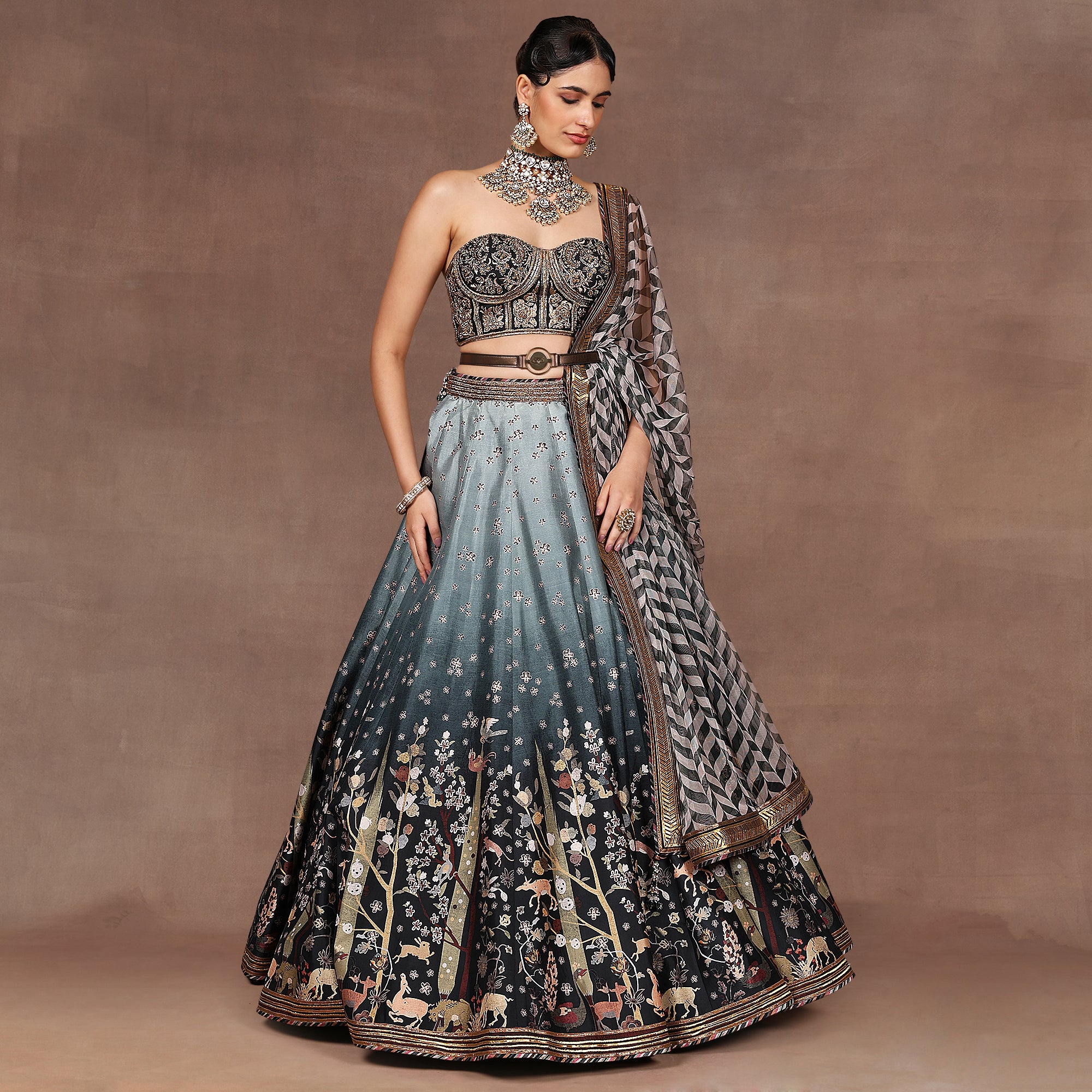 Sage - Emerald Ombre Skirt Set | EAST