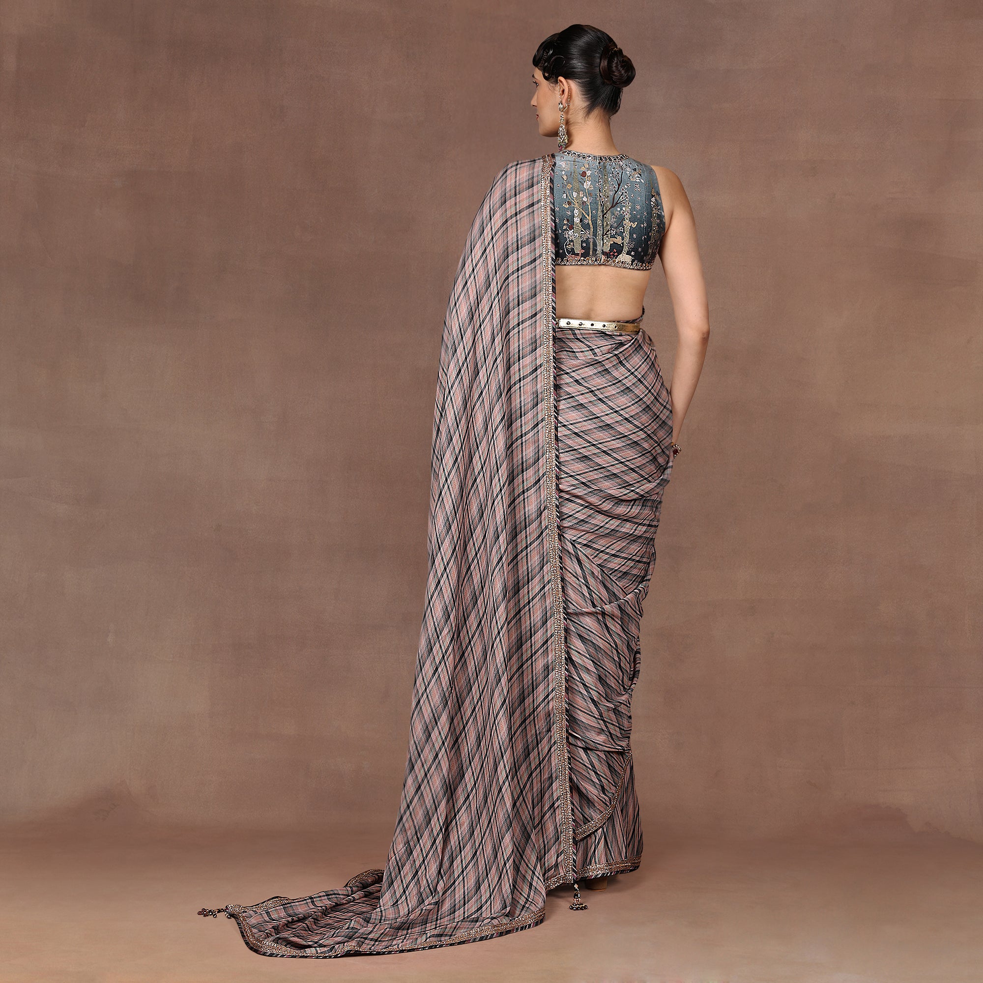 Sage - Emerlad Ombre Saree Set | EAST