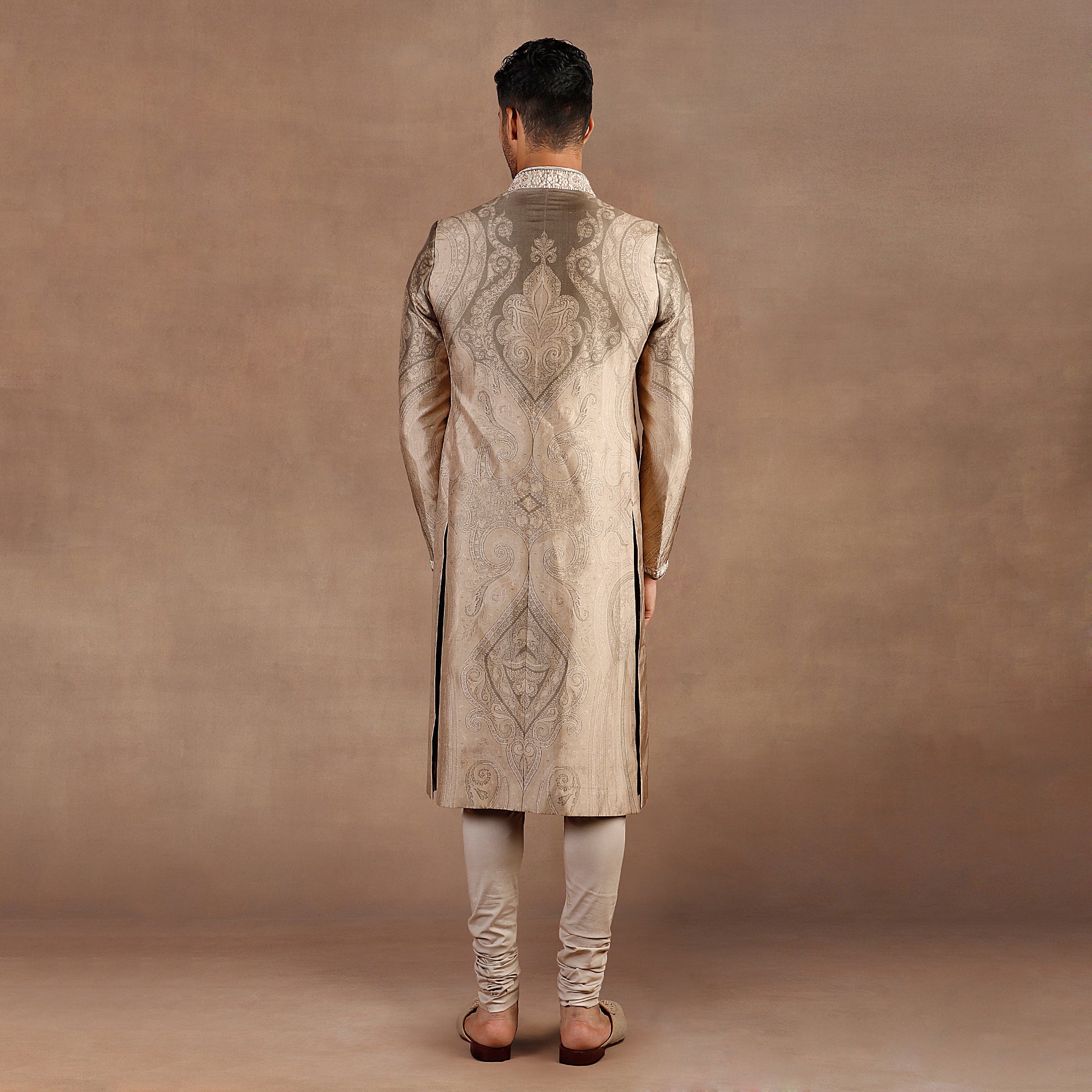 Sage Taupe Sherwani Set | EAST