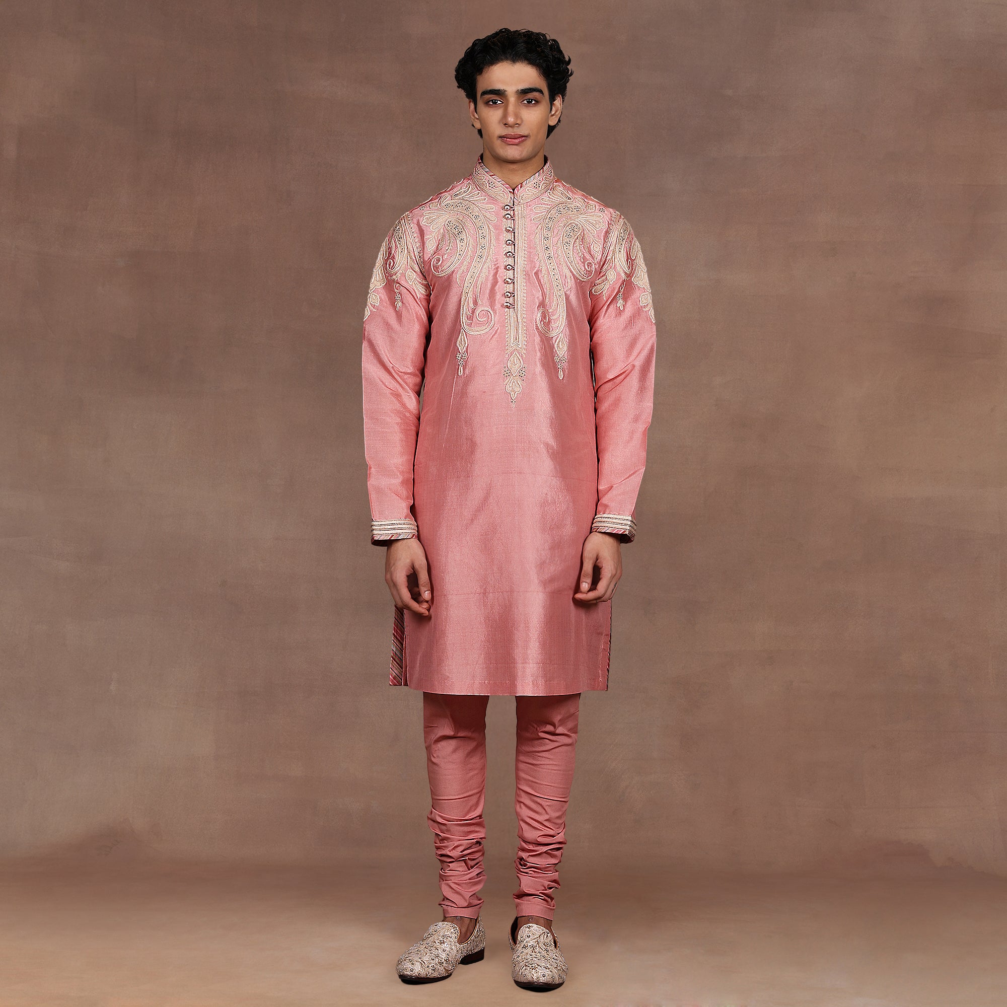 Salmon Pink Kurta Set | EAST