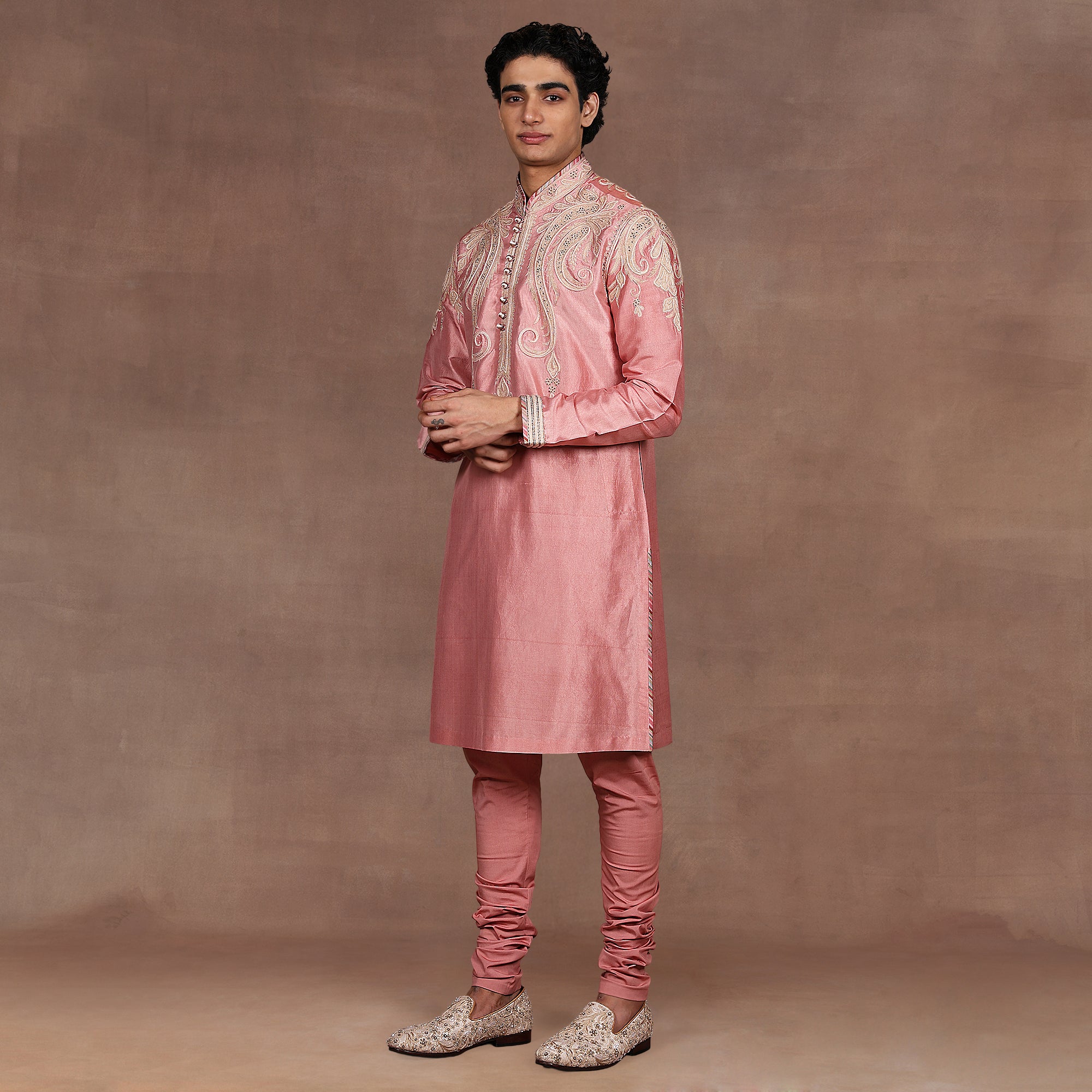 Salmon Pink Kurta Set | EAST