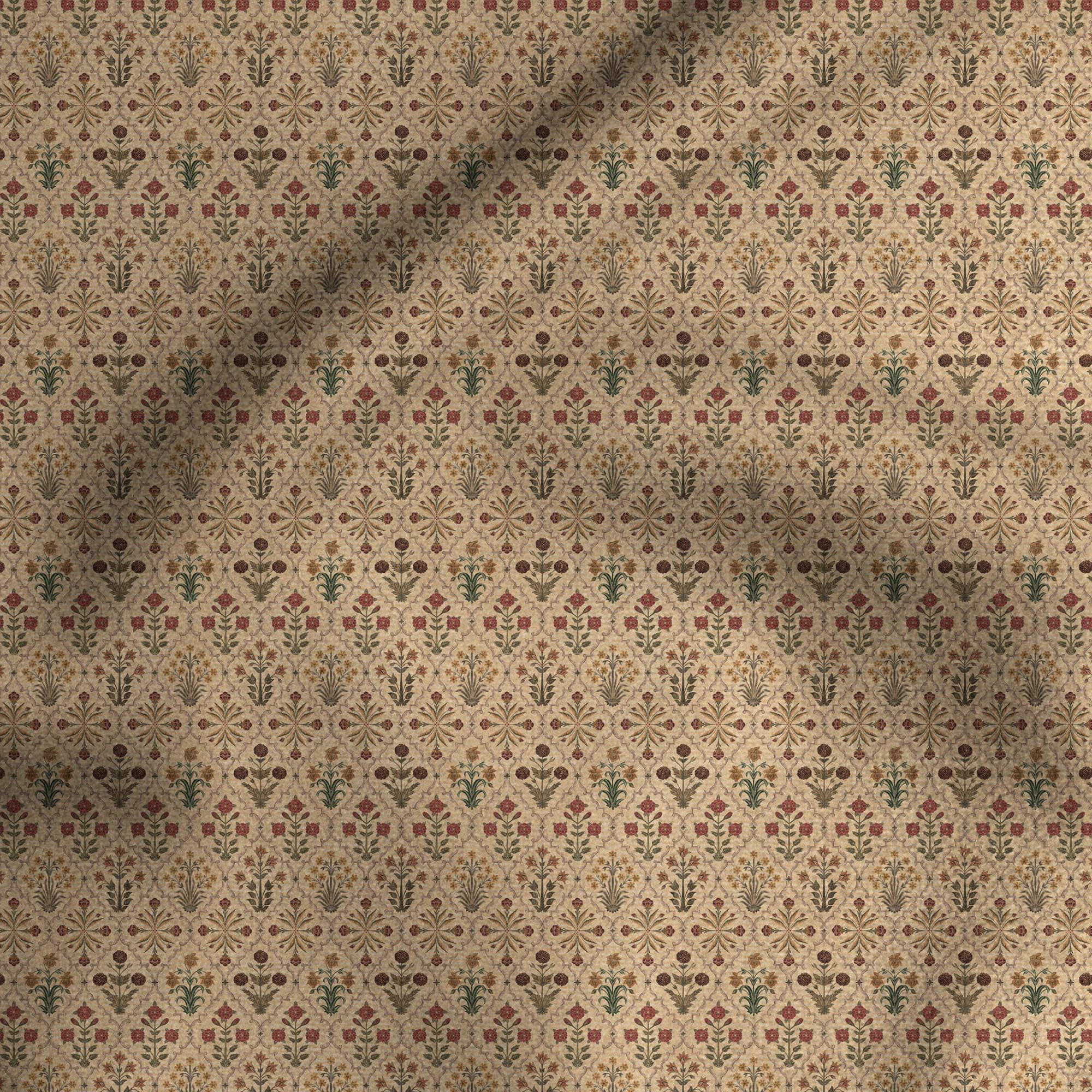 Soft Beige Printed Safa | MURAQQA