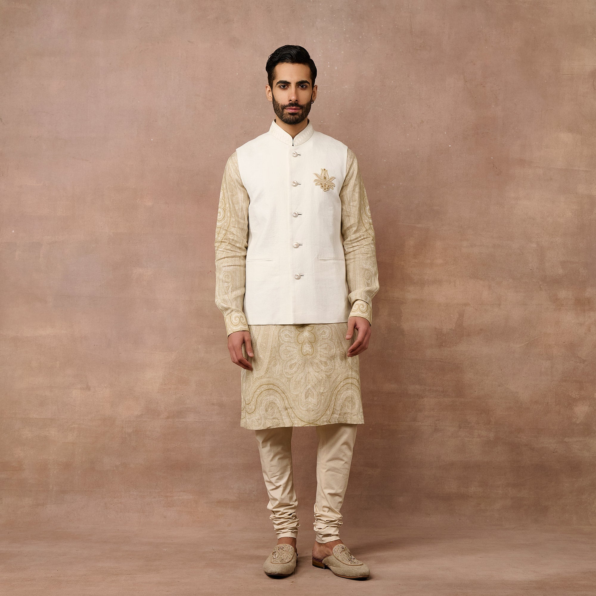 Soft Ivory Nehru Jacket | EAST