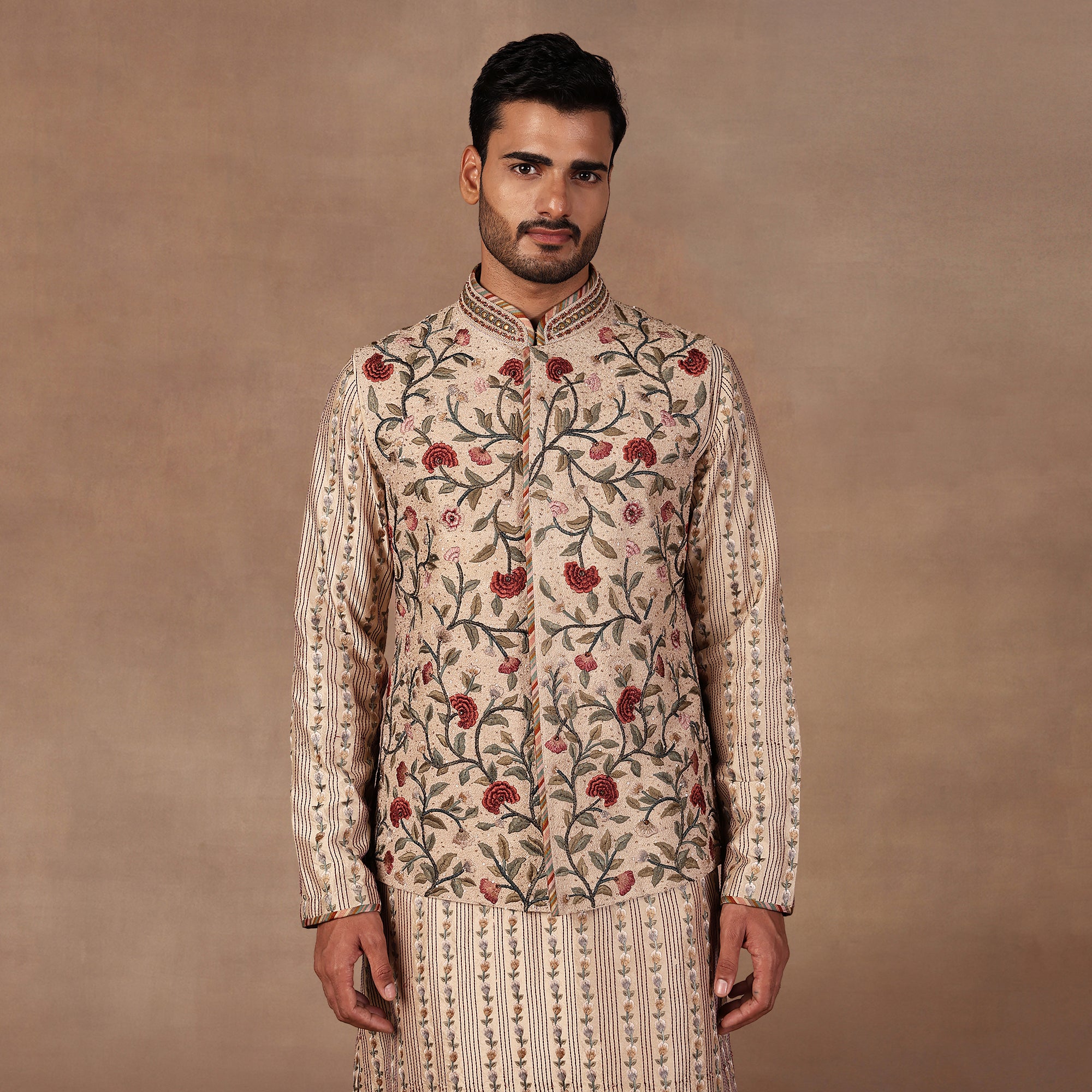 Soft Pink Nehru Jacket Set | EAST