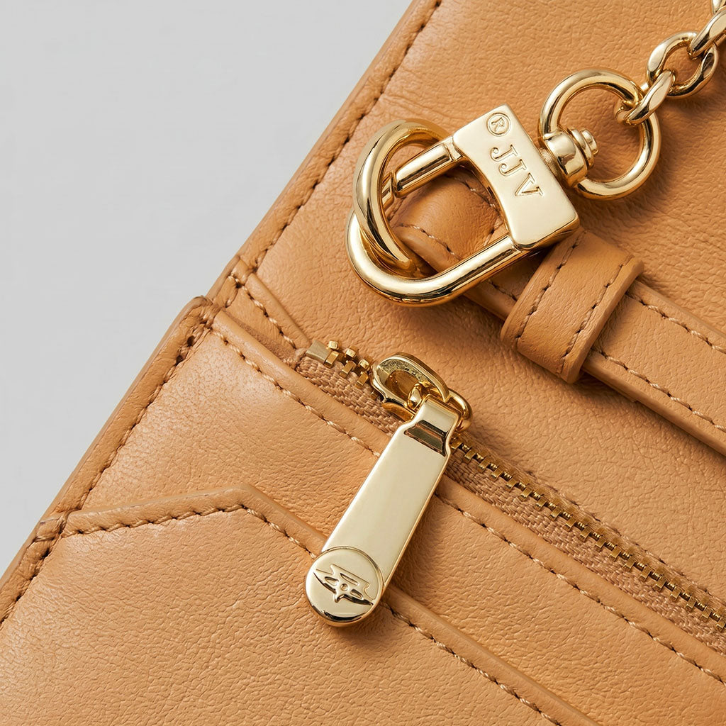 Tan Trifold Wallet