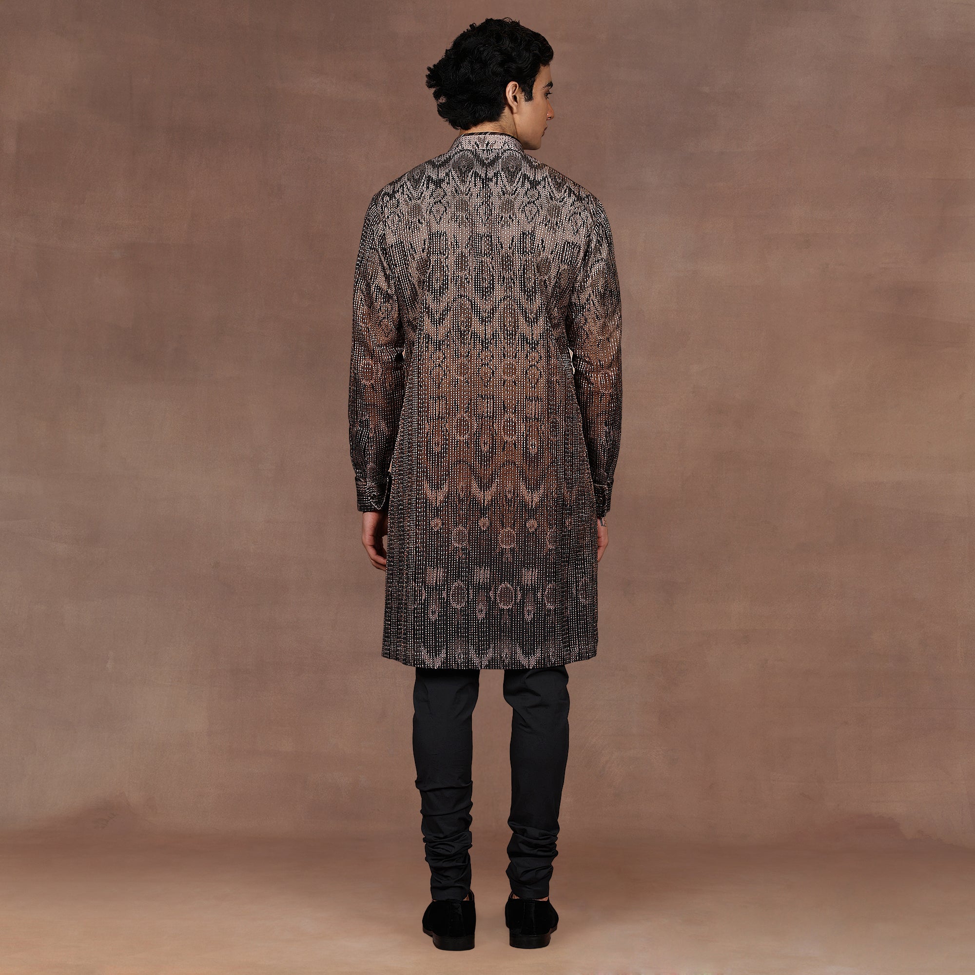 Taupe - Black Ombre Kurta Set | EAST