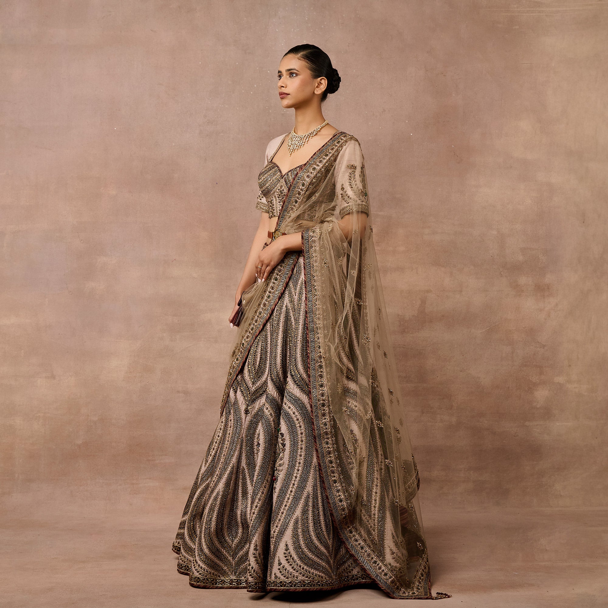 Taupe Lehenga Set | EAST
