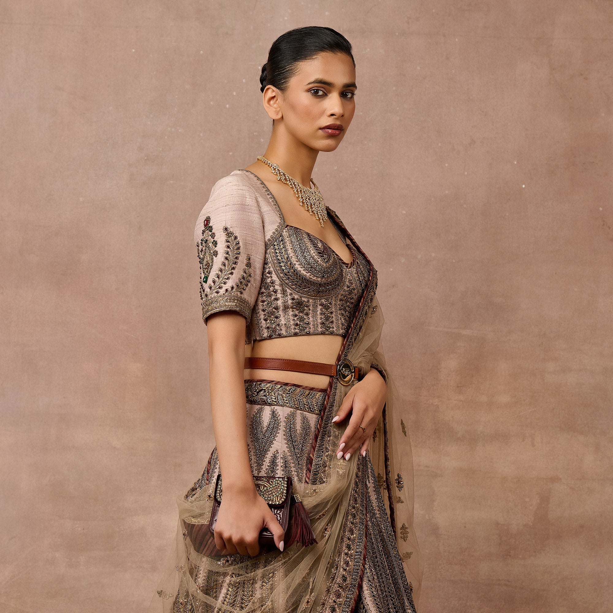 Taupe Lehenga Set | EAST