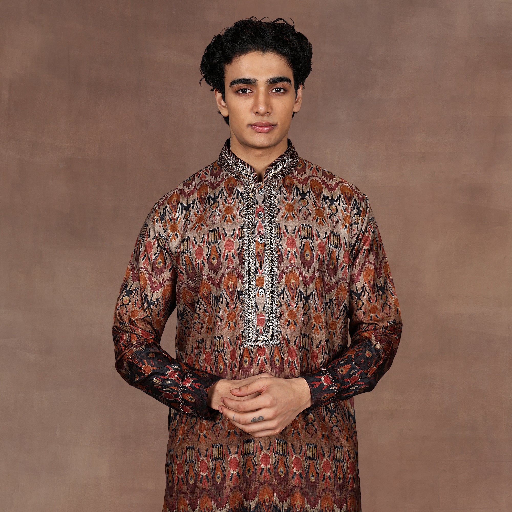 Taupe Ombre Kurta Set | EAST