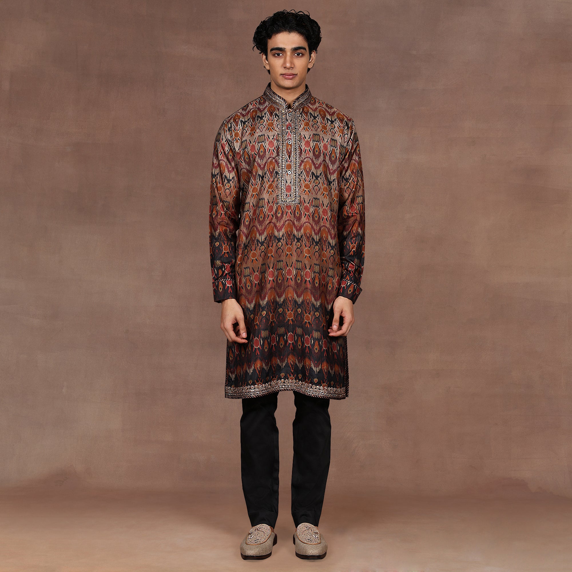 Taupe Ombre Kurta Set | EAST