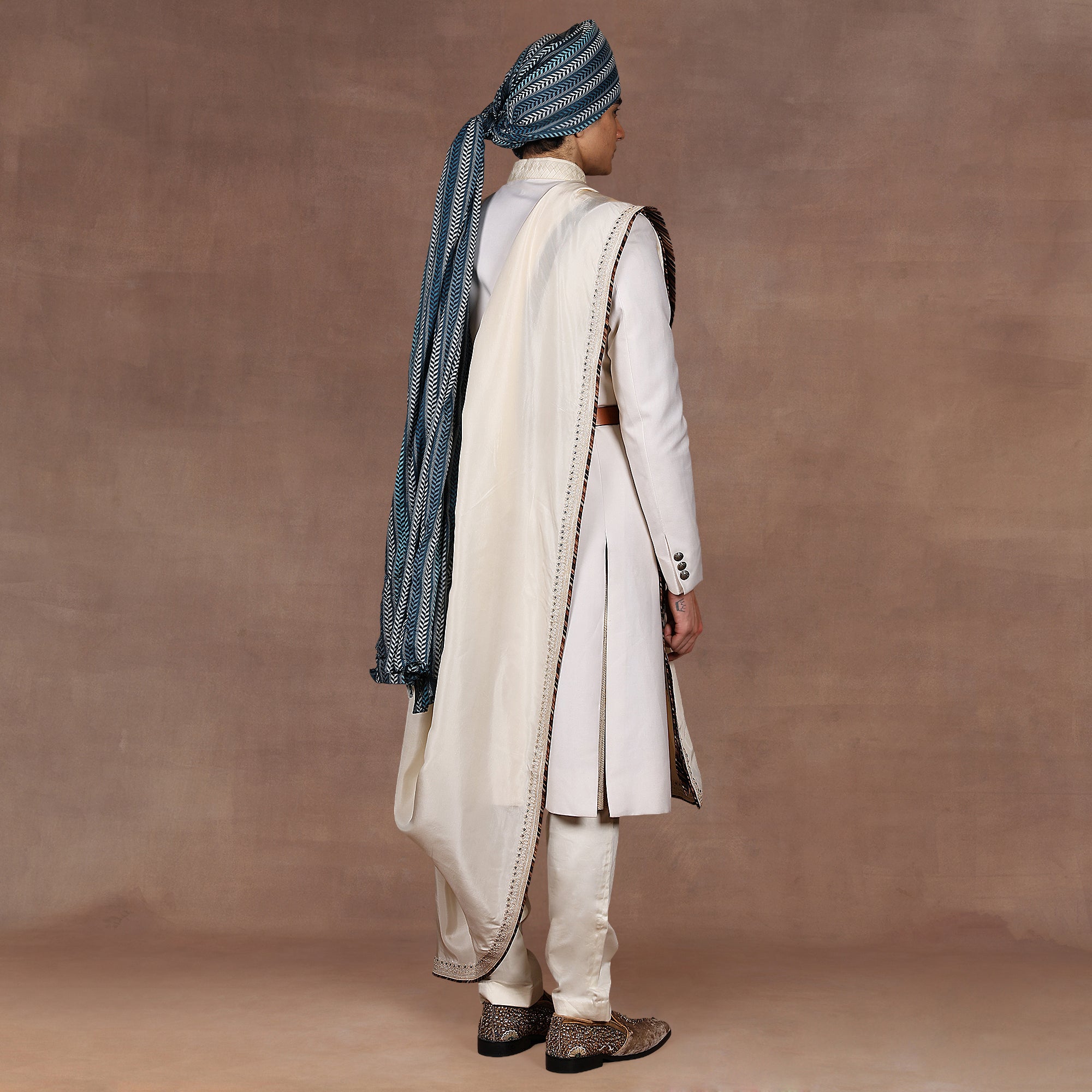 Teal Blue Chevron Safa | EAST